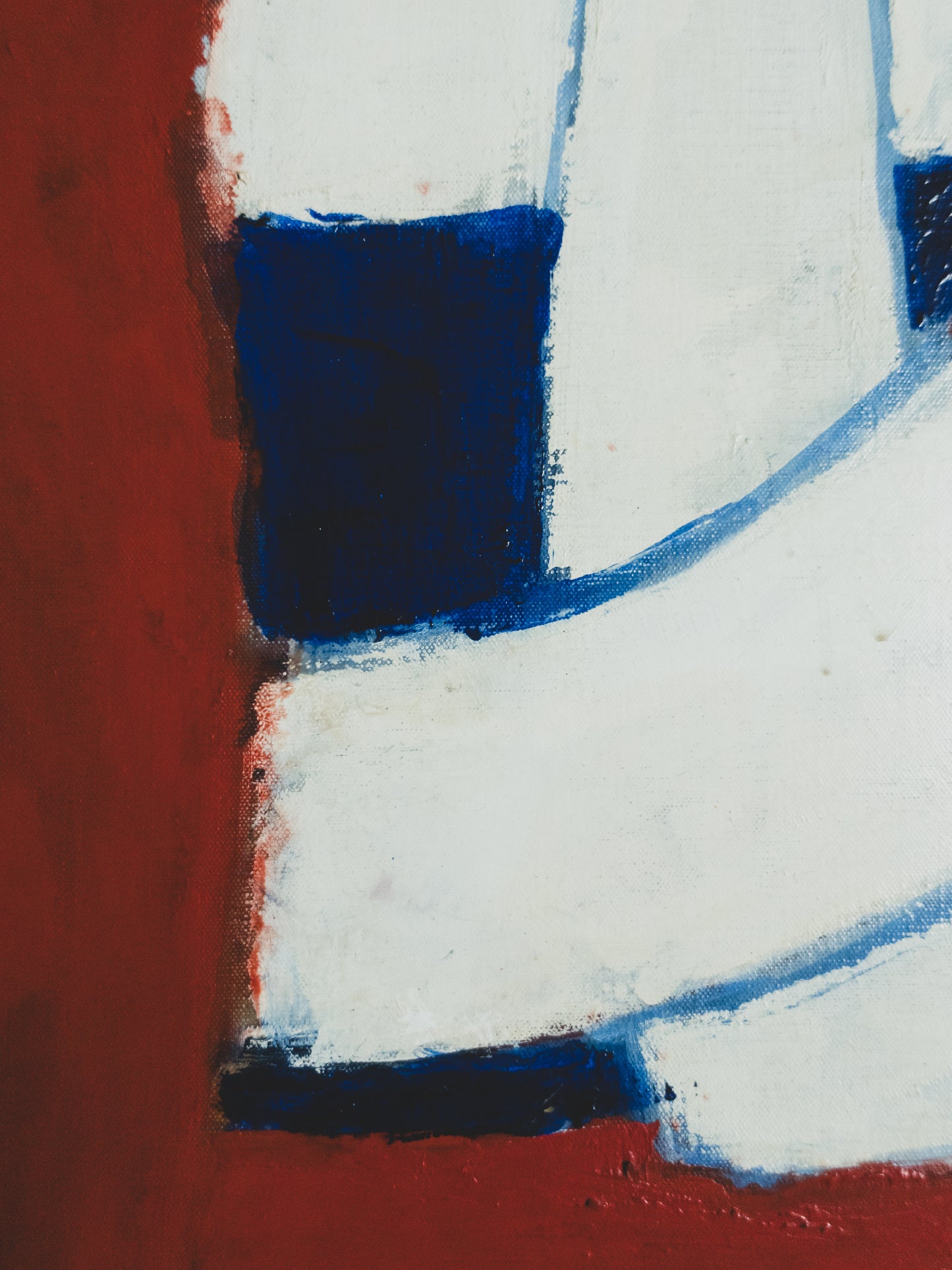 Large Mid Century Abstract Nude - Oil on Canvas
