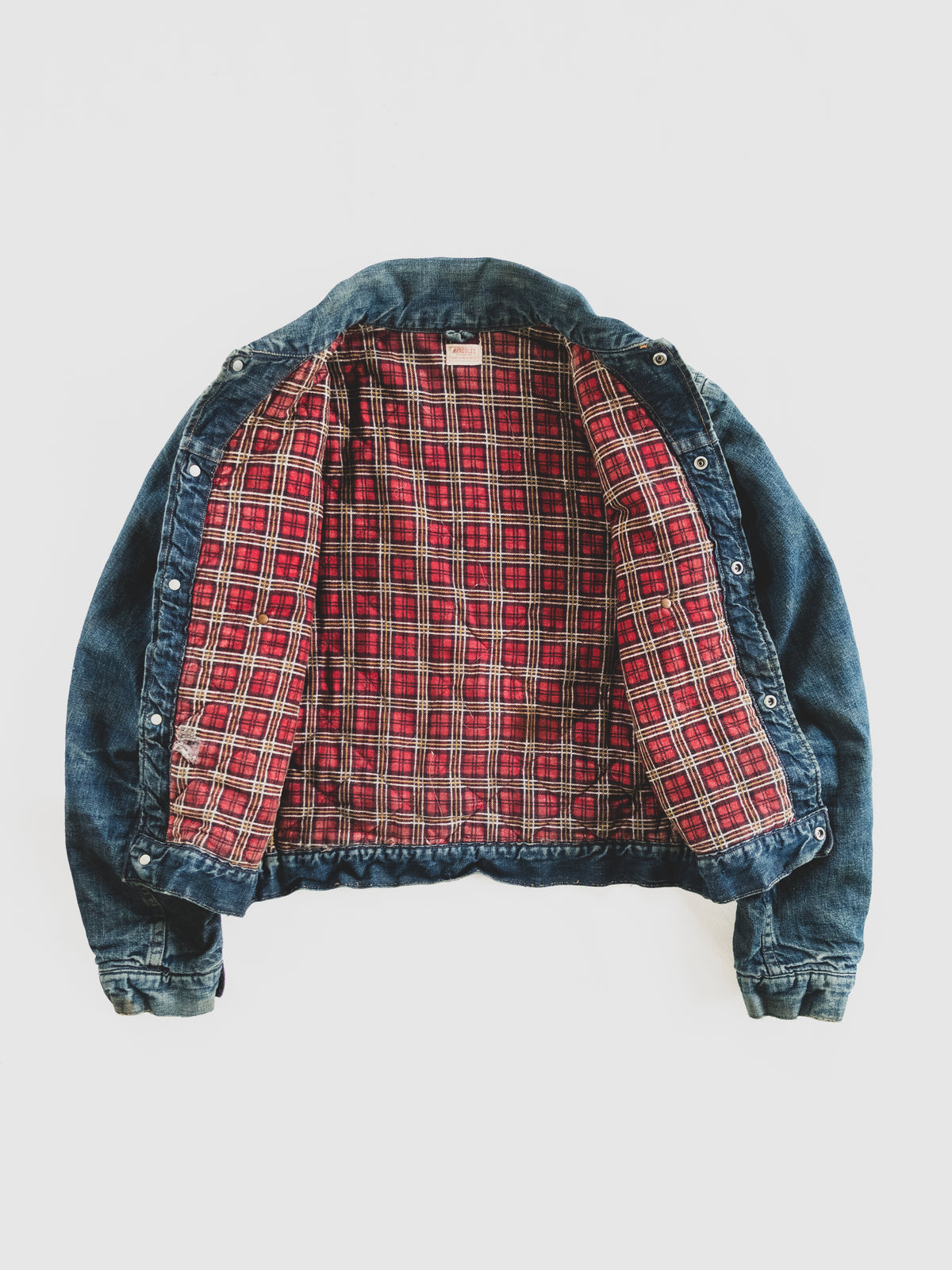 1950's Rare Blanket Lined Two Pocket Denim Jacket - S