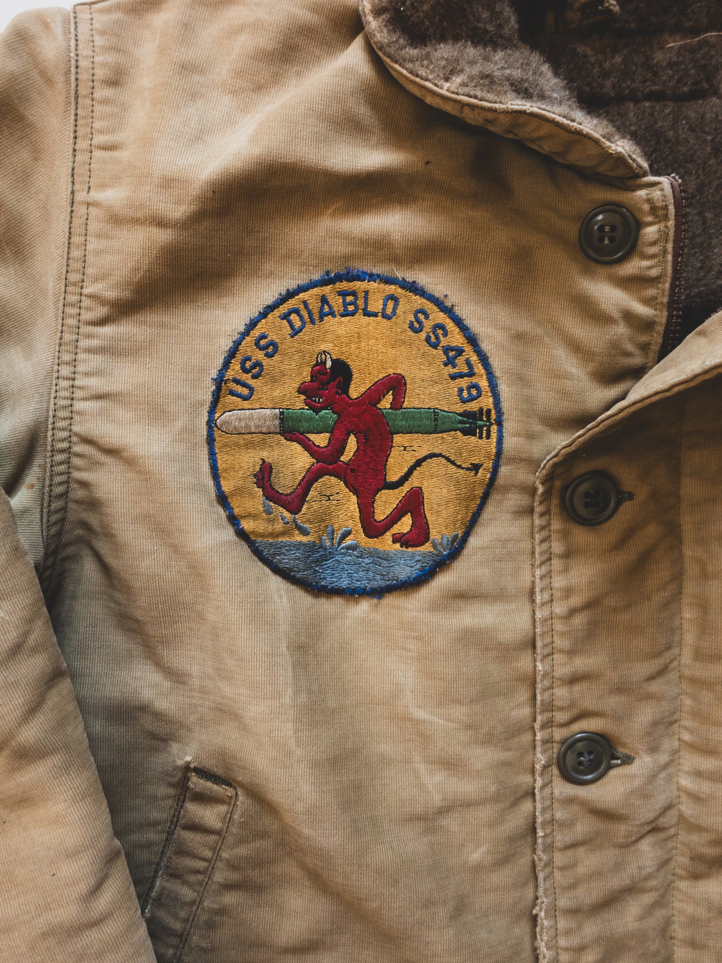 1940’s Rare " USS Diablo " USN Deck Jacket - M