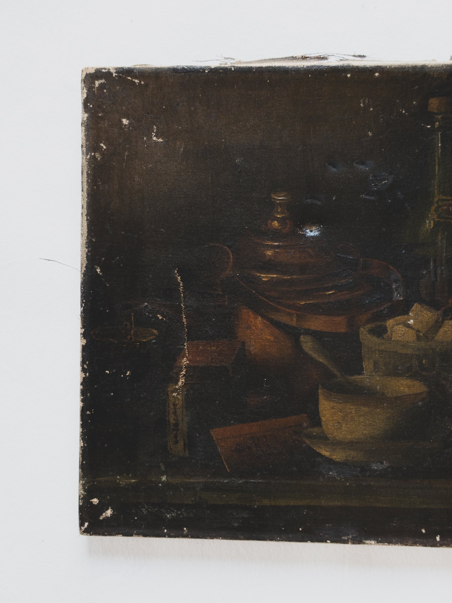 19th c. Distressed Still Life Painting