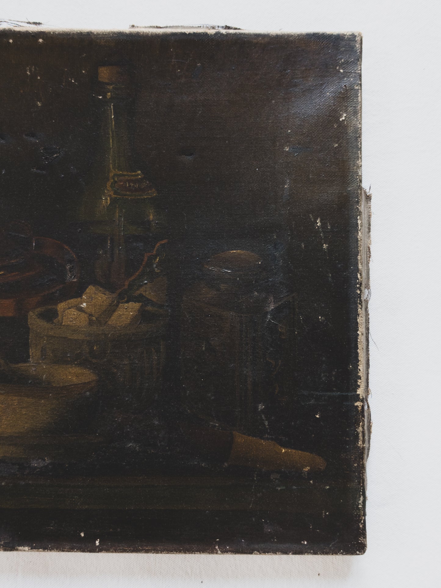 19th c. Distressed Still Life Painting