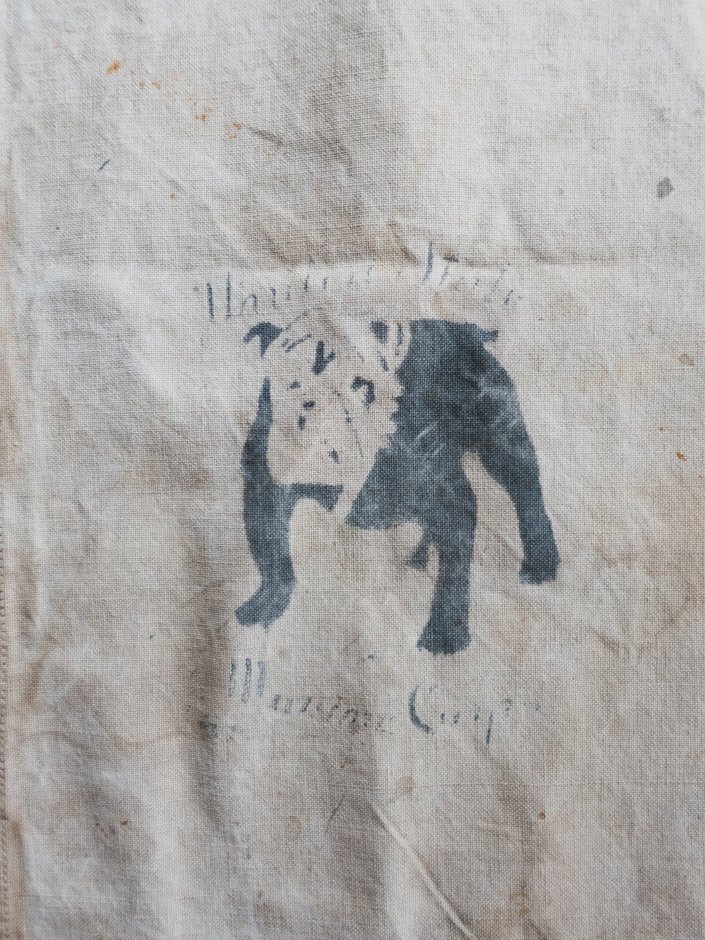 1940's Hand Painted USMC Duffle Bag