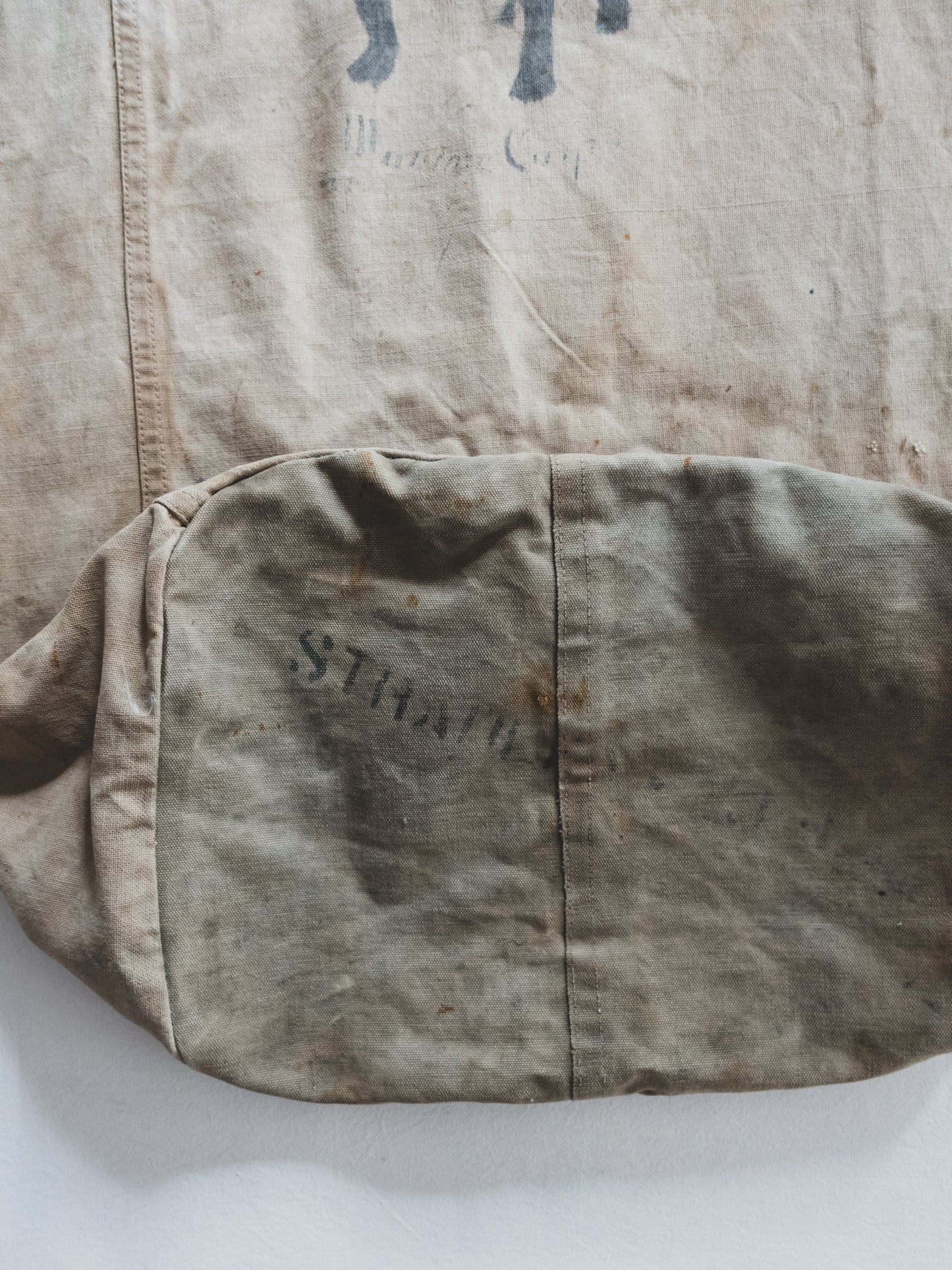 1940's Hand Painted USMC Duffle Bag