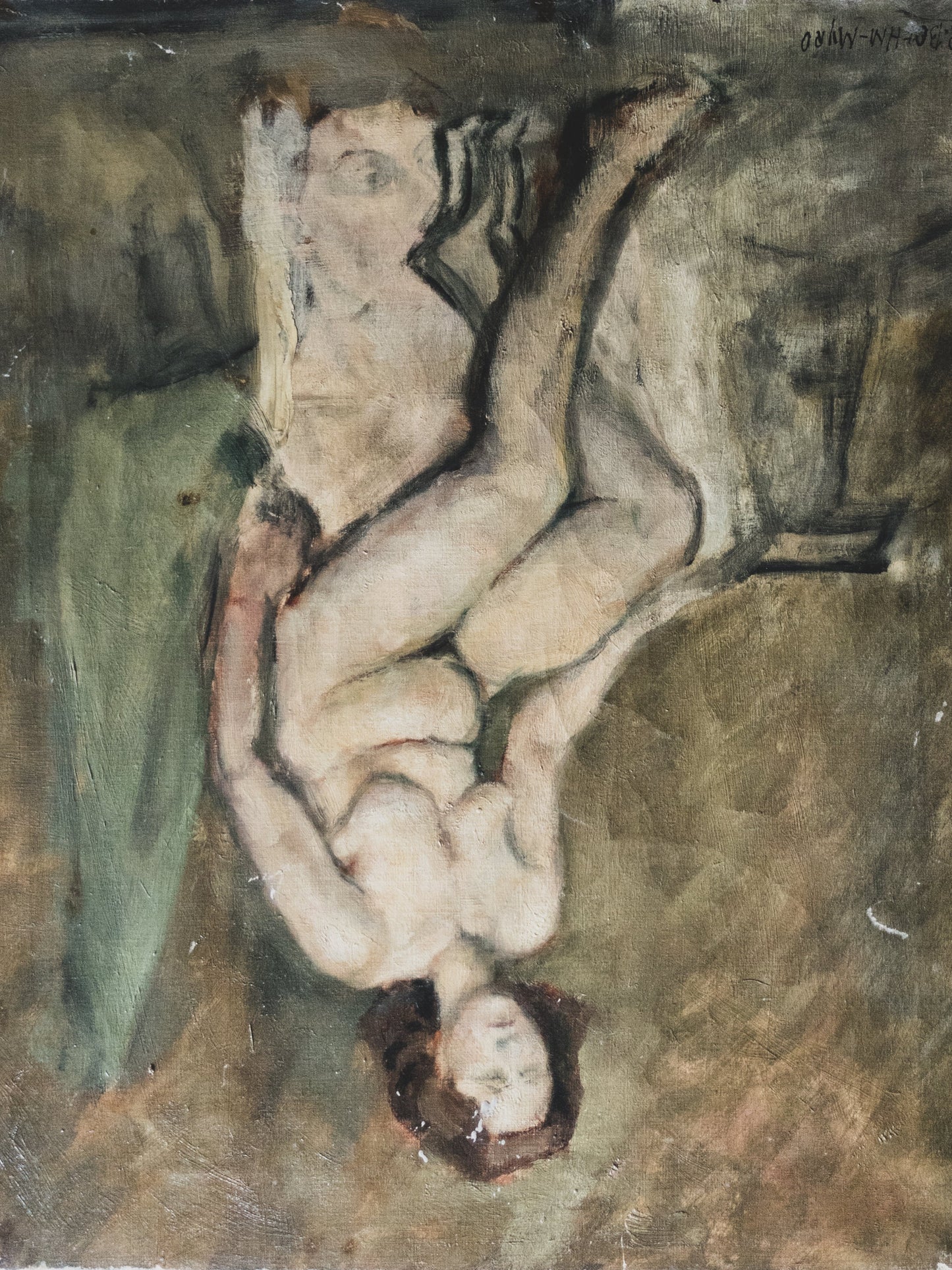 1940's Nude Study Oil Painting
