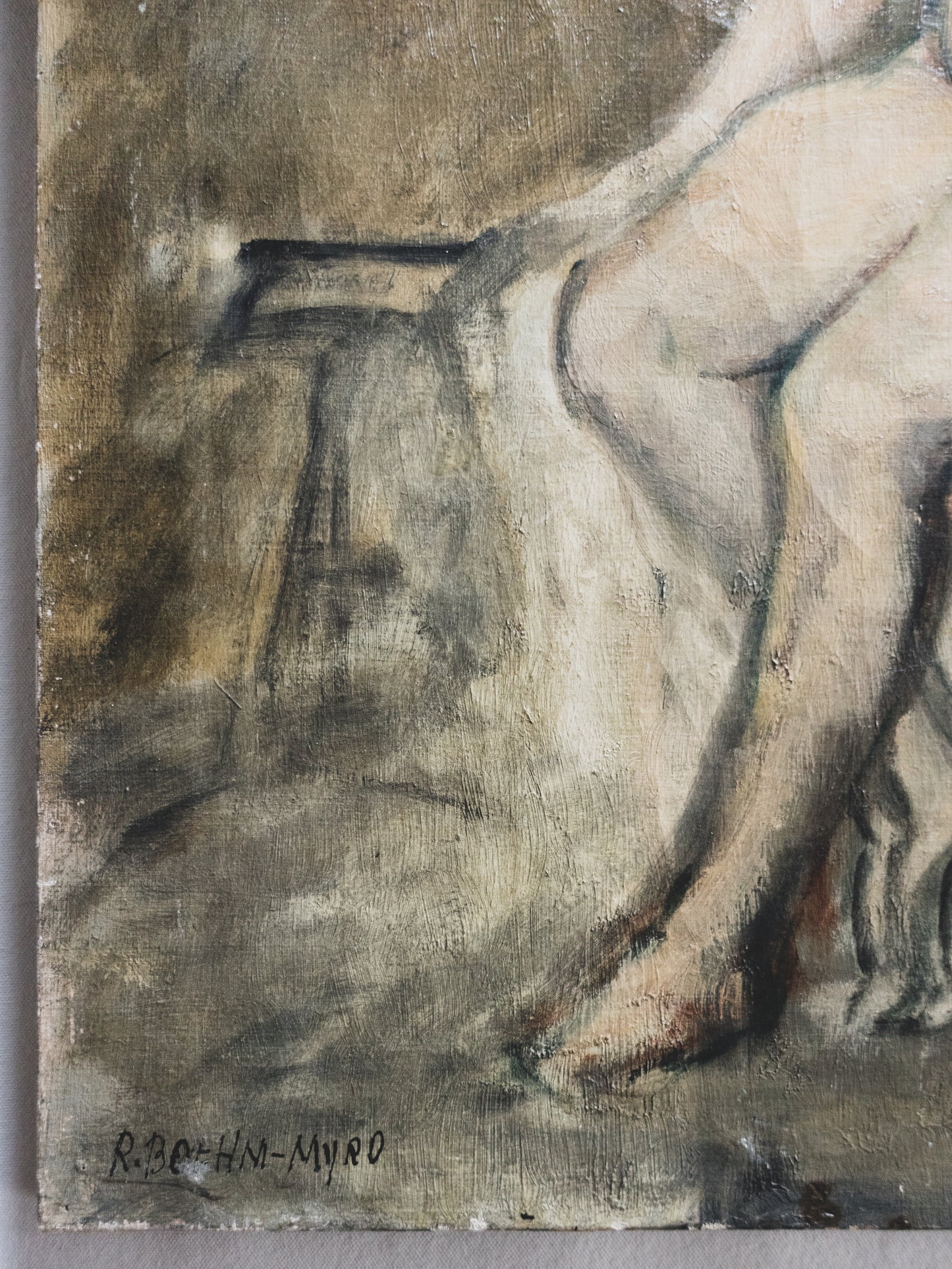 1940's Nude Study Oil Painting