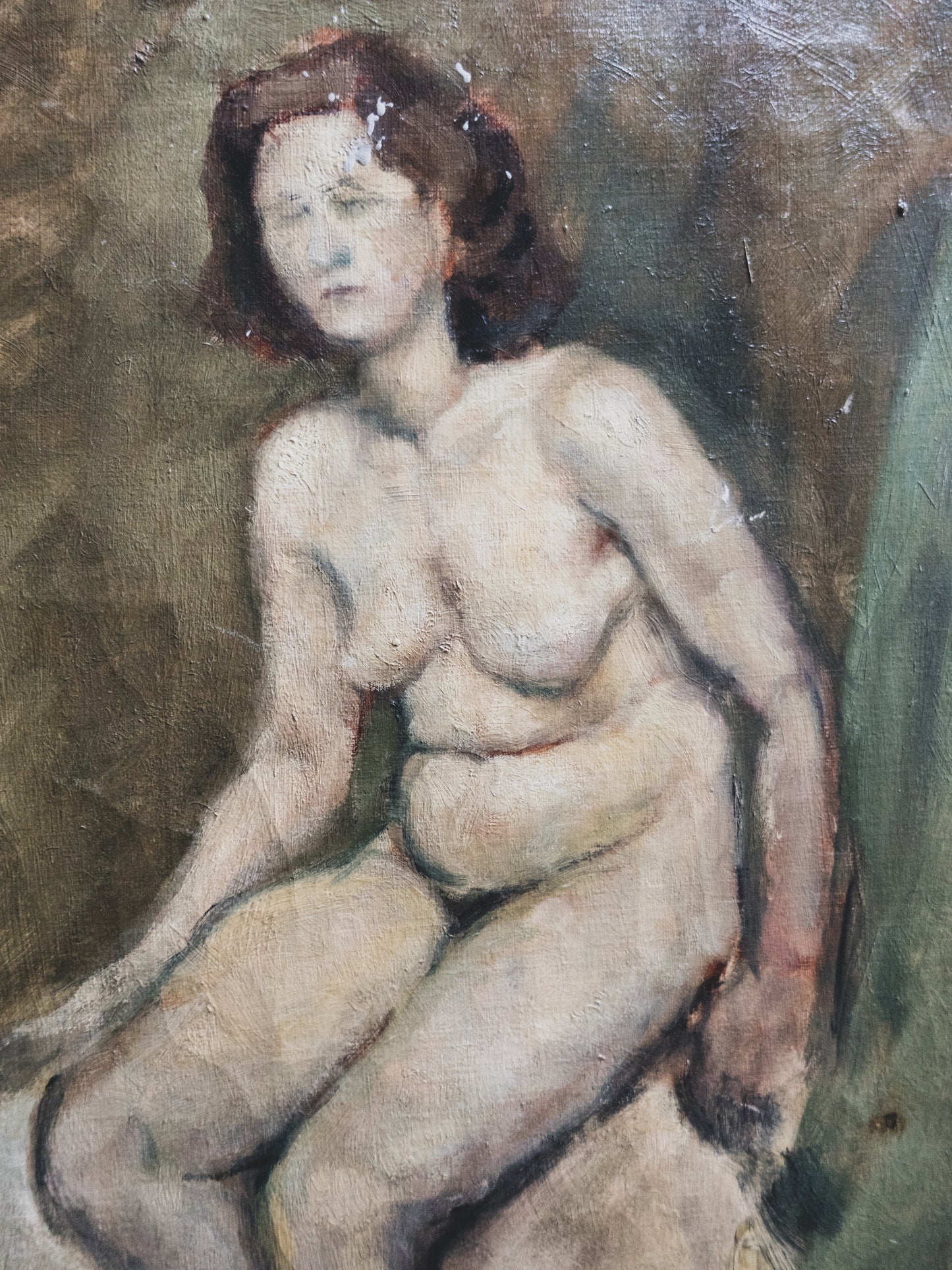 1940's Nude Study Oil Painting
