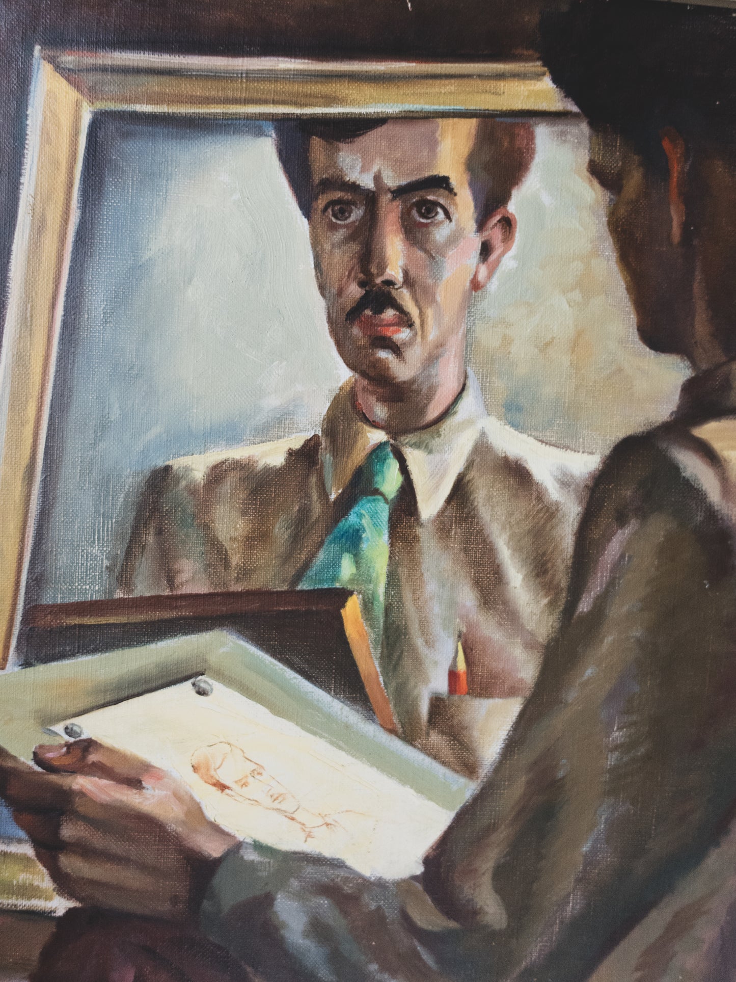 1940's Self Portrait - Oil Painting