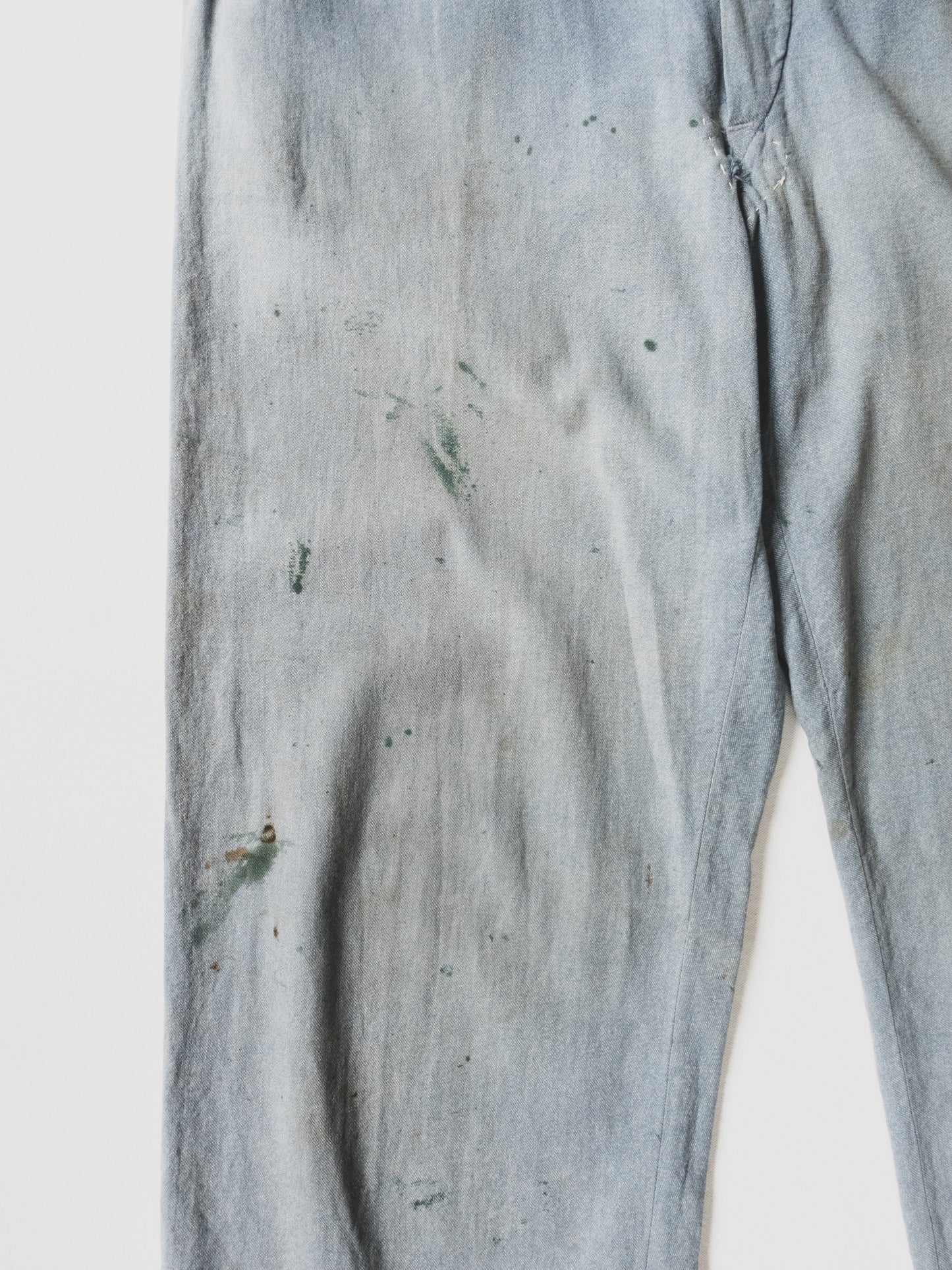 1940's Blue Salt + Pepper Work Pants - 33x31