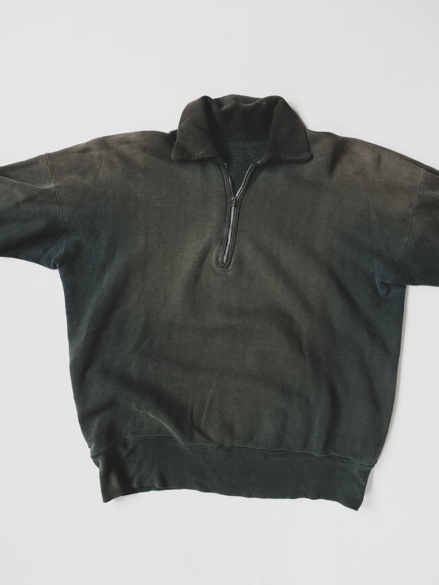 1950's Faded Black Quarter Zip - M