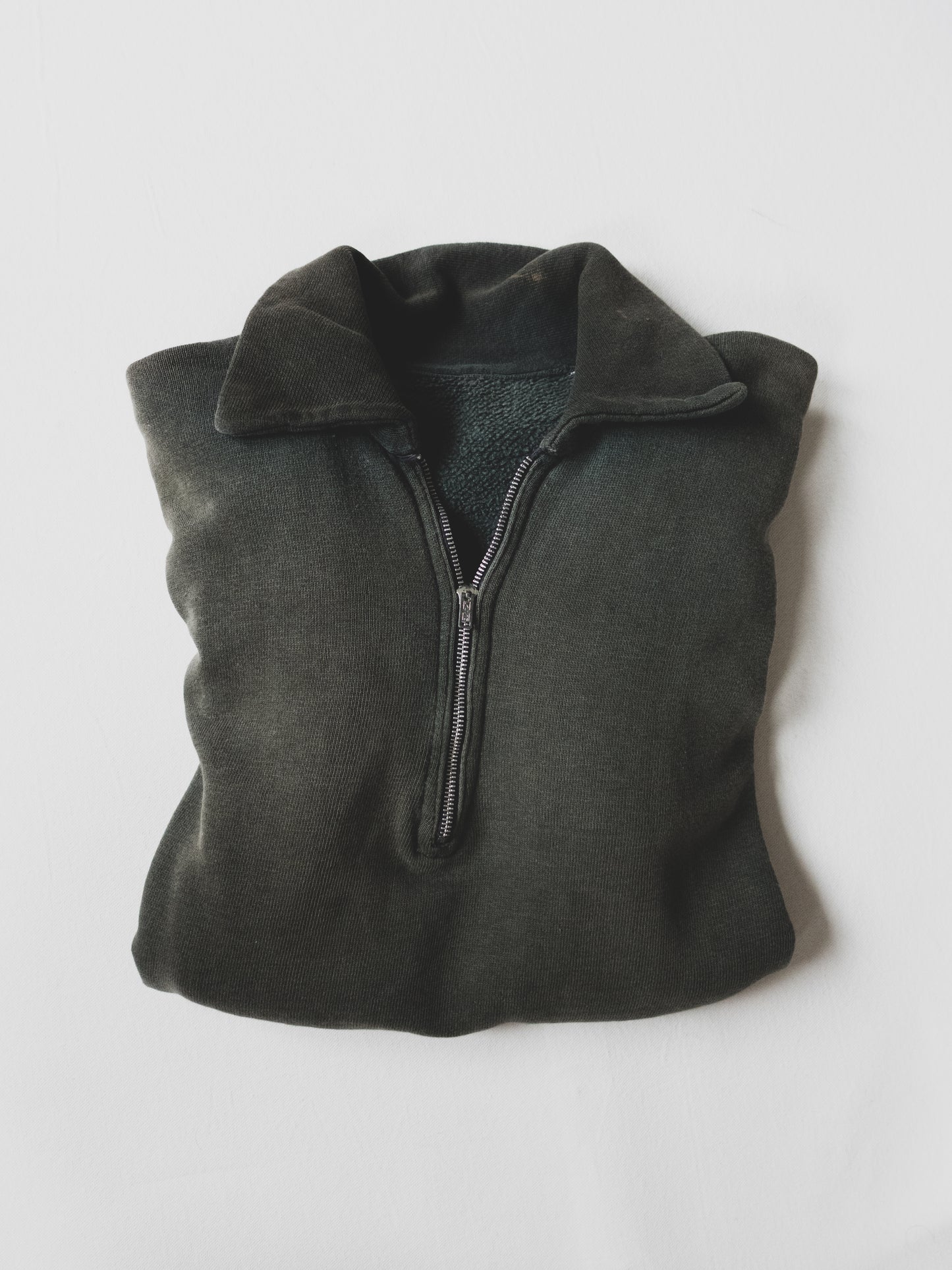 1950's Faded Black Quarter Zip - M