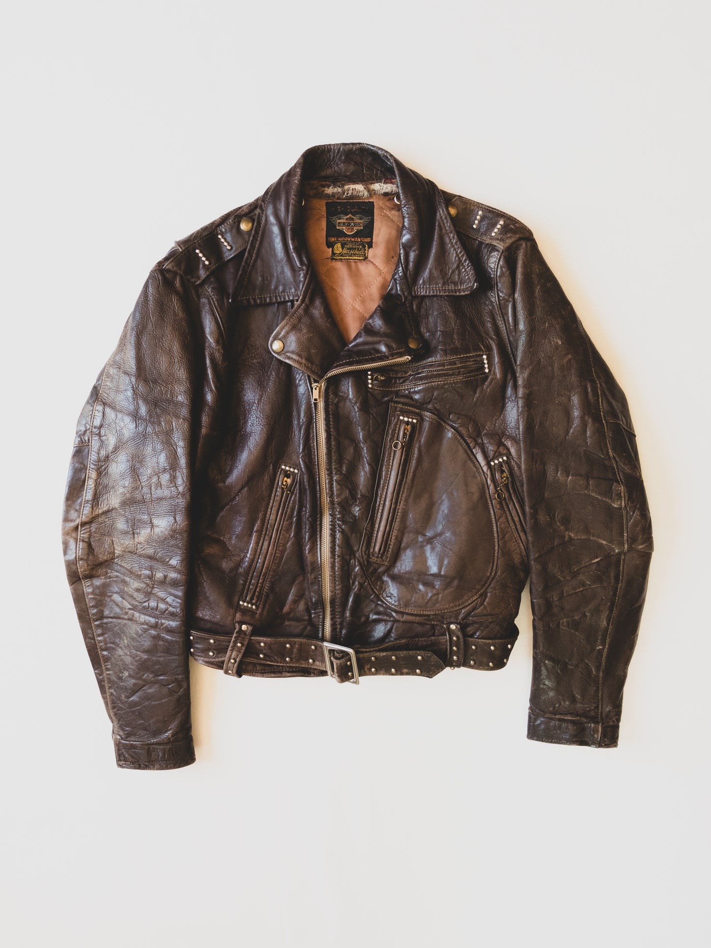 1950's Harley Davidson Horsehide Leather Jacket - M