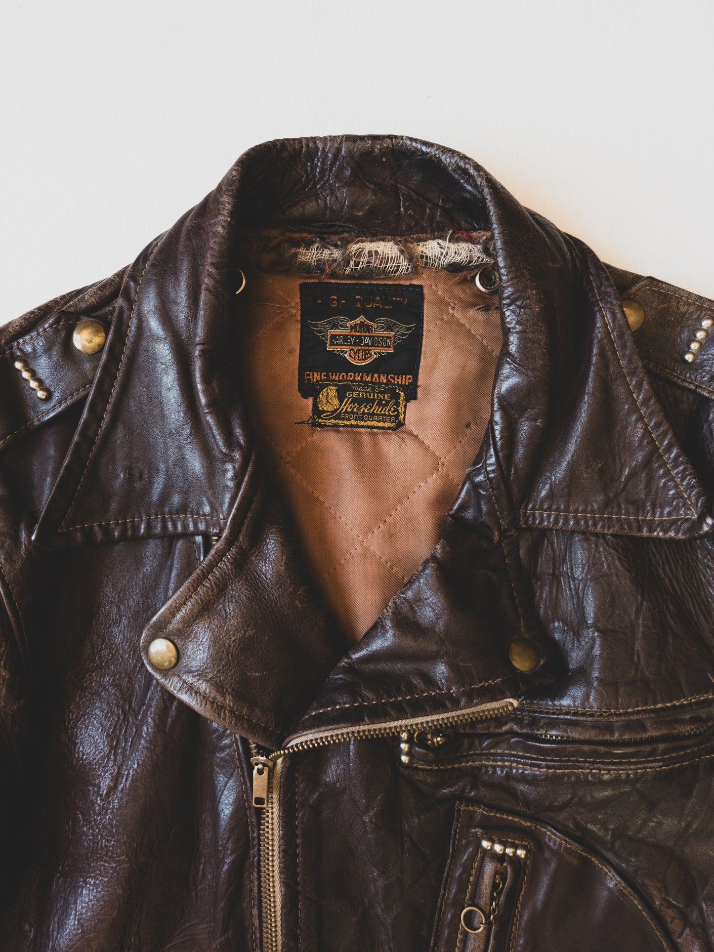 1950's Harley Davidson Horsehide Leather Jacket - M