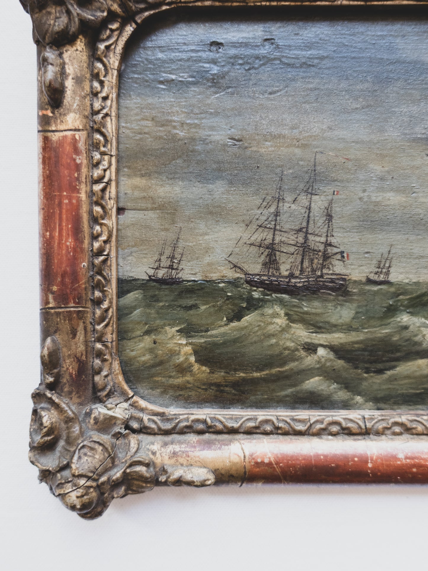 18th c. Incredible French Ship Painting