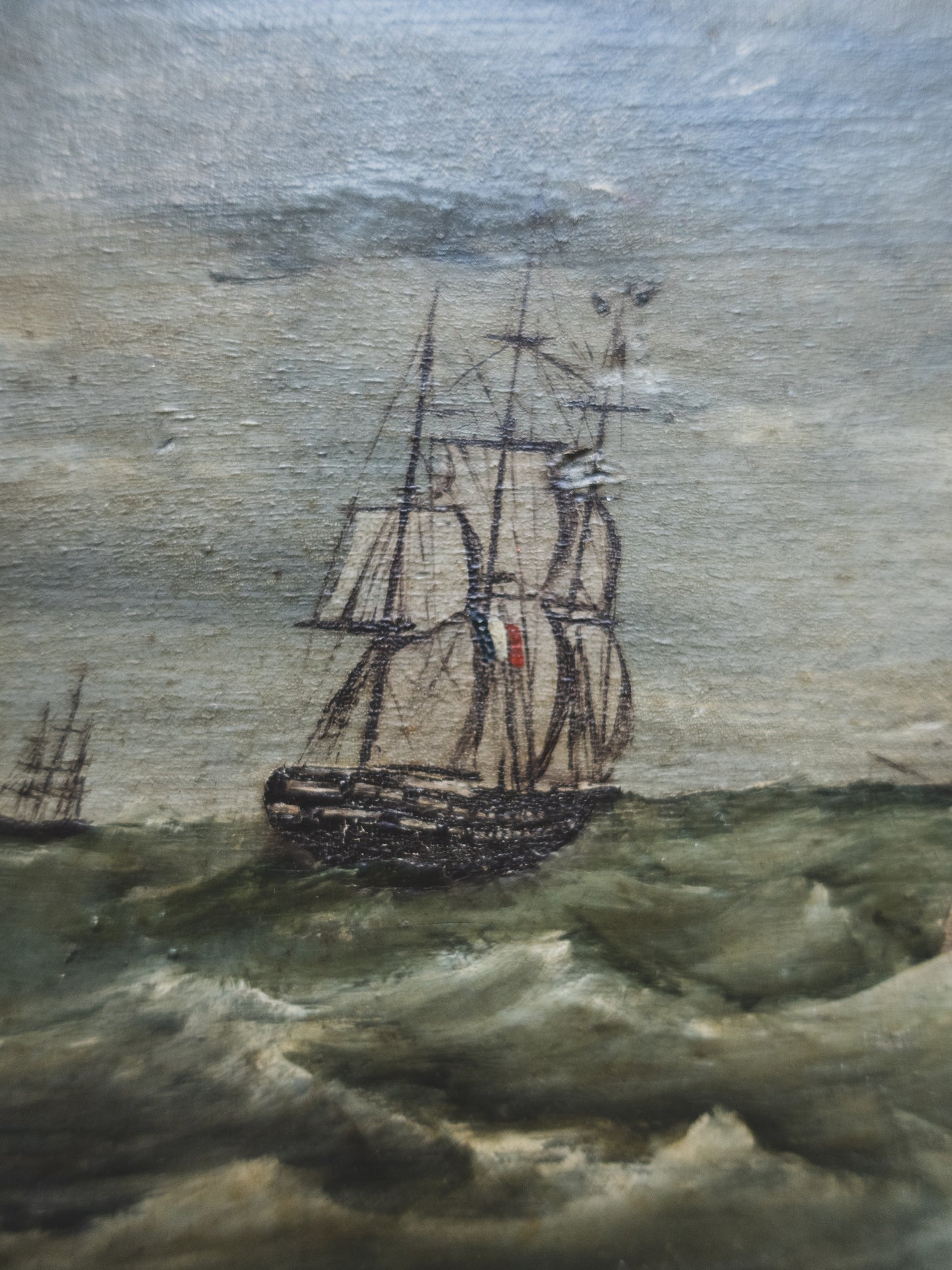 18th c. Incredible French Ship Painting