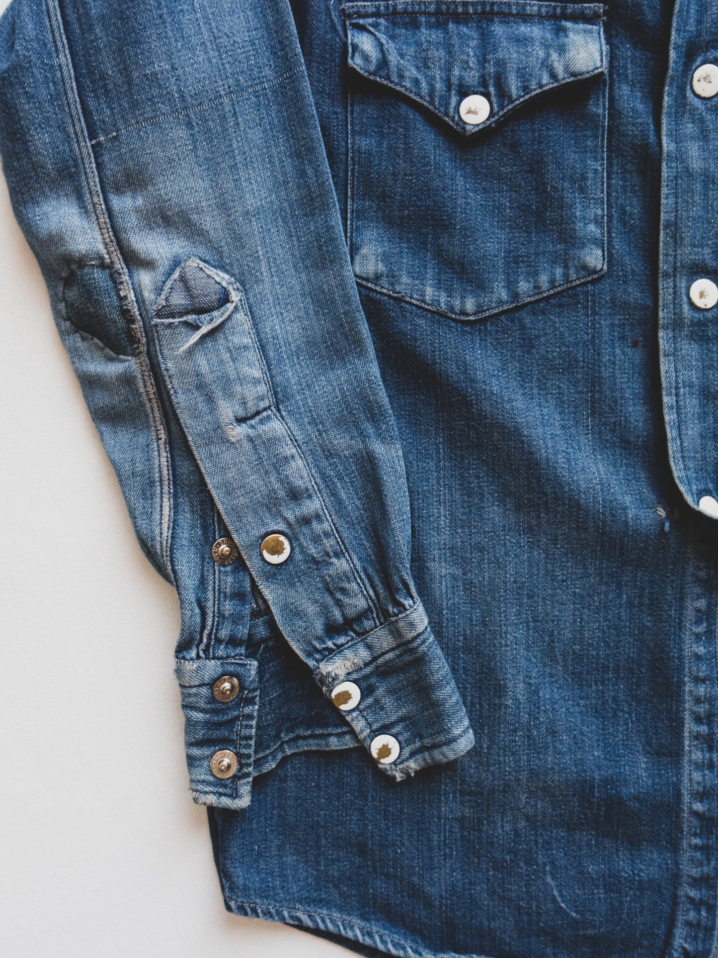 1940's Women's Denim Western Shirt - XS