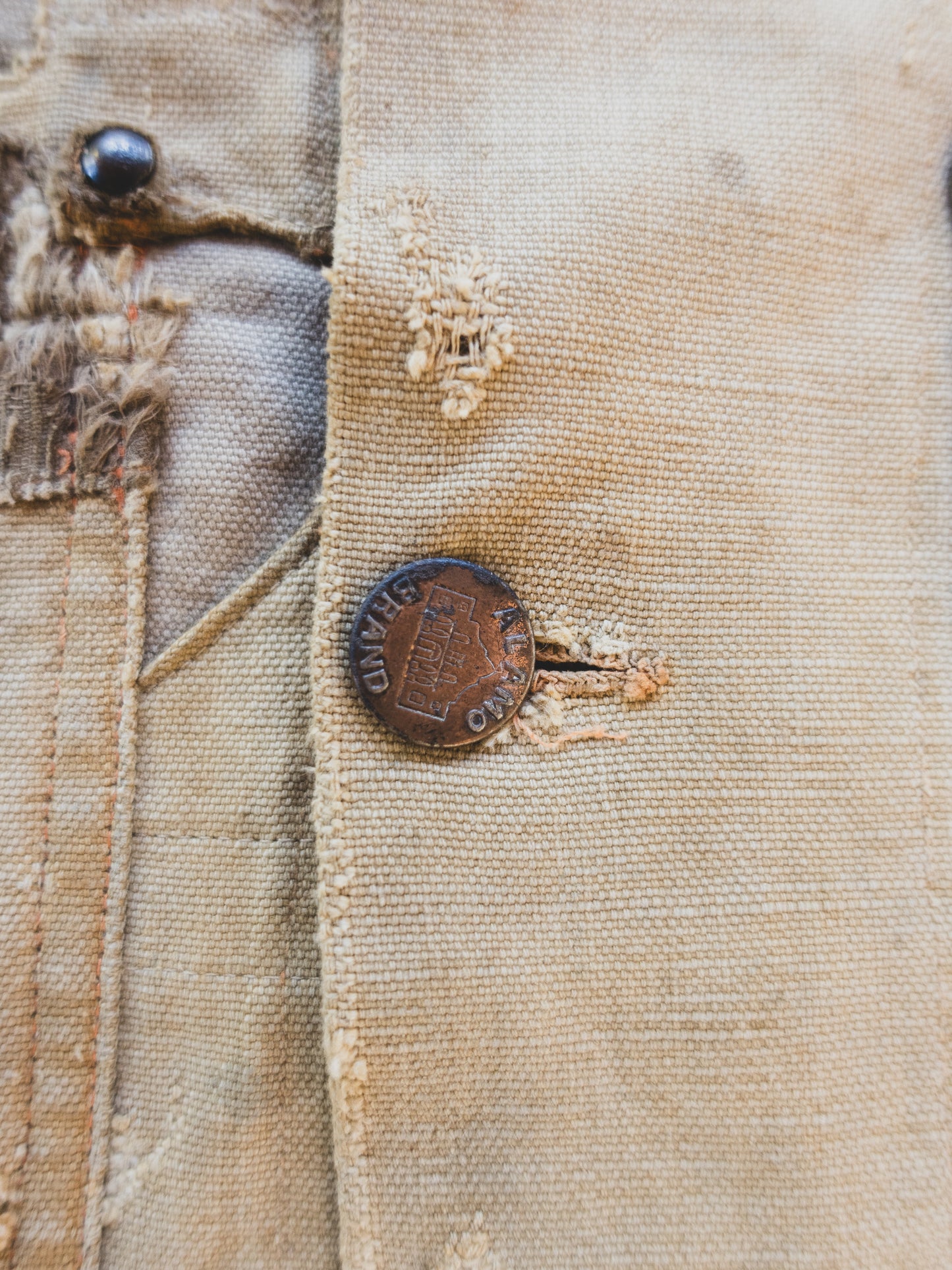 1930's Rare Canvas Brush Jacket - M/L