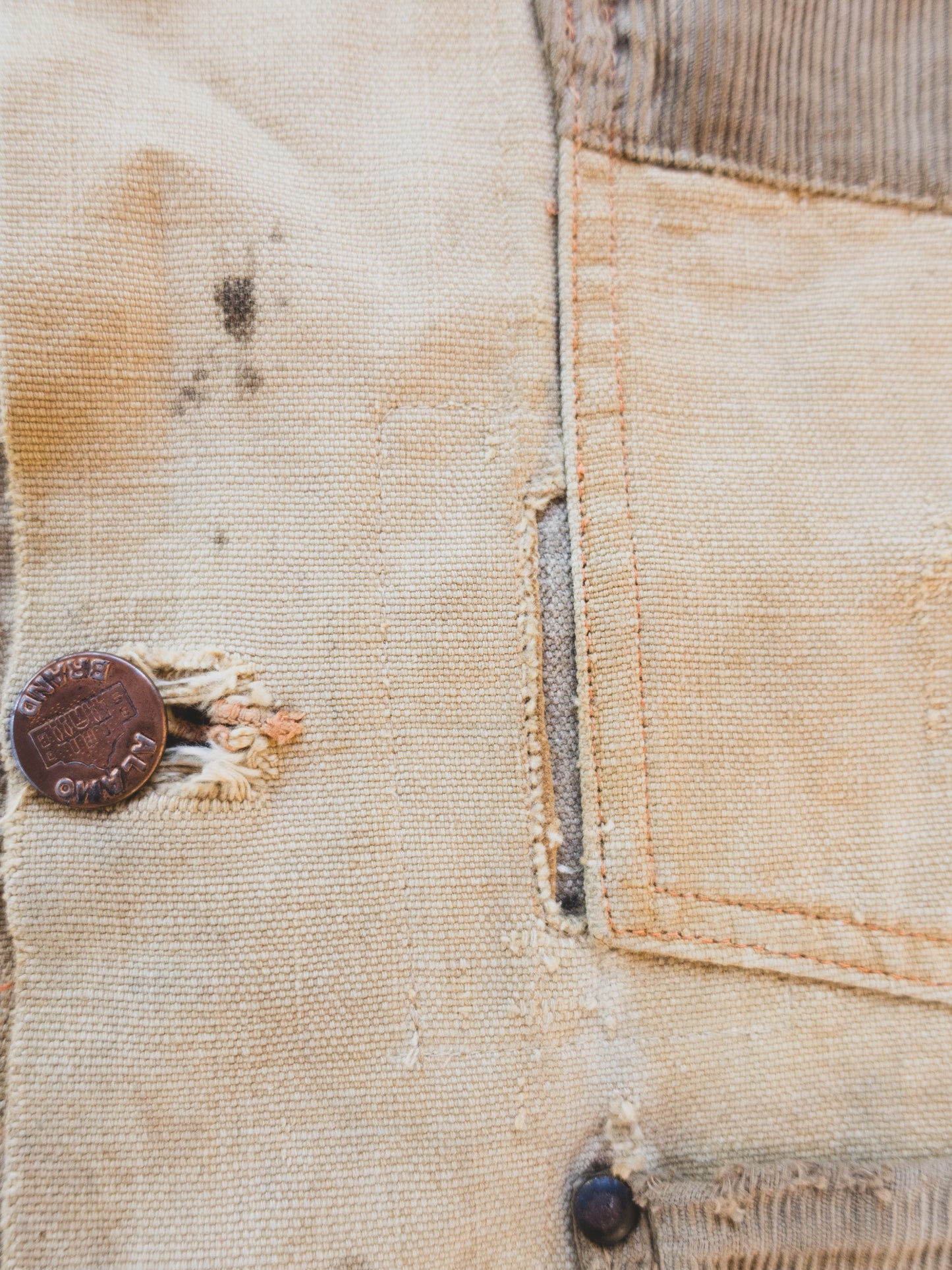 1930's Rare Canvas Brush Jacket - M/L