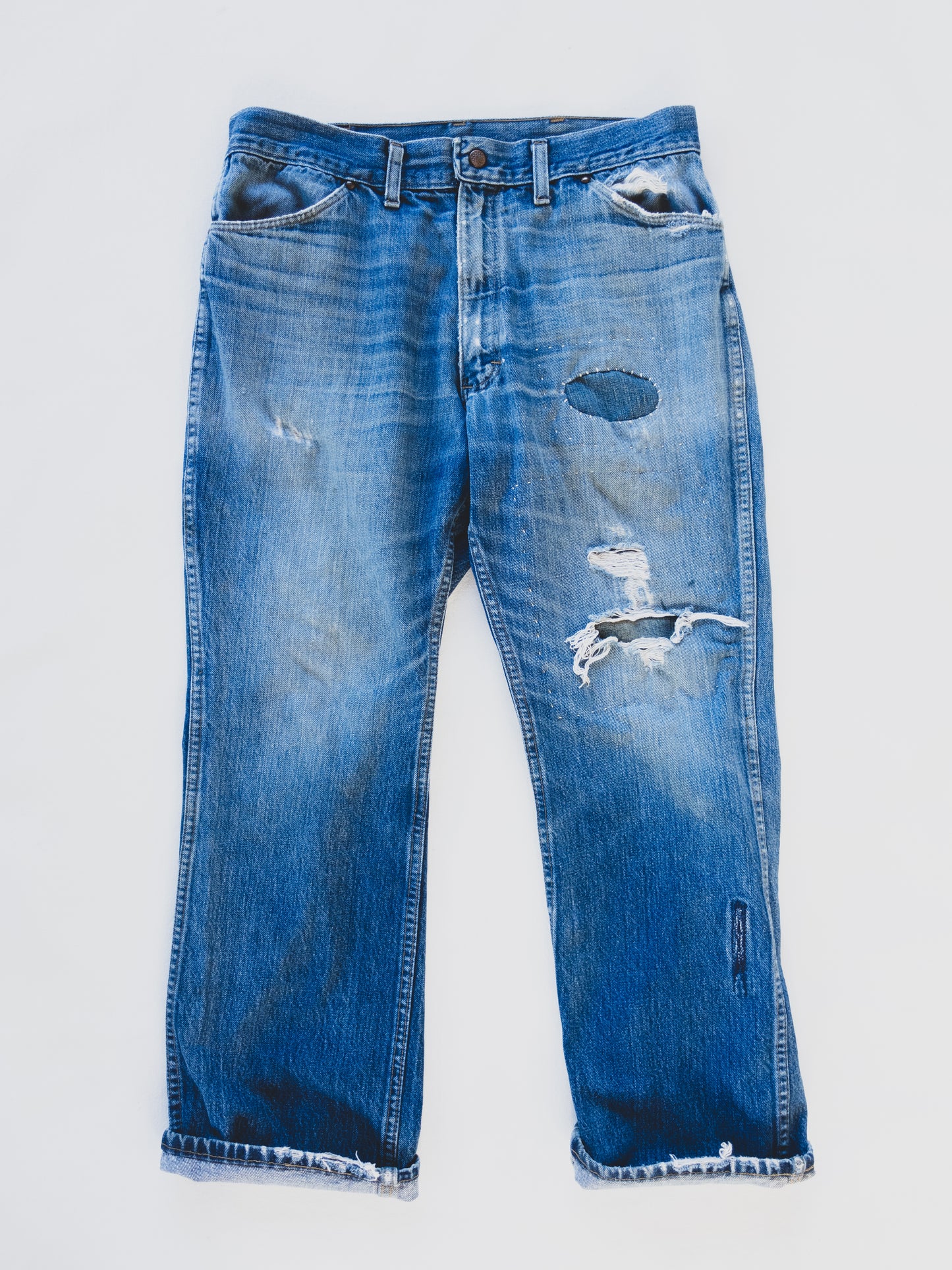 1960's Patched Cowboy Jeans - 34x30