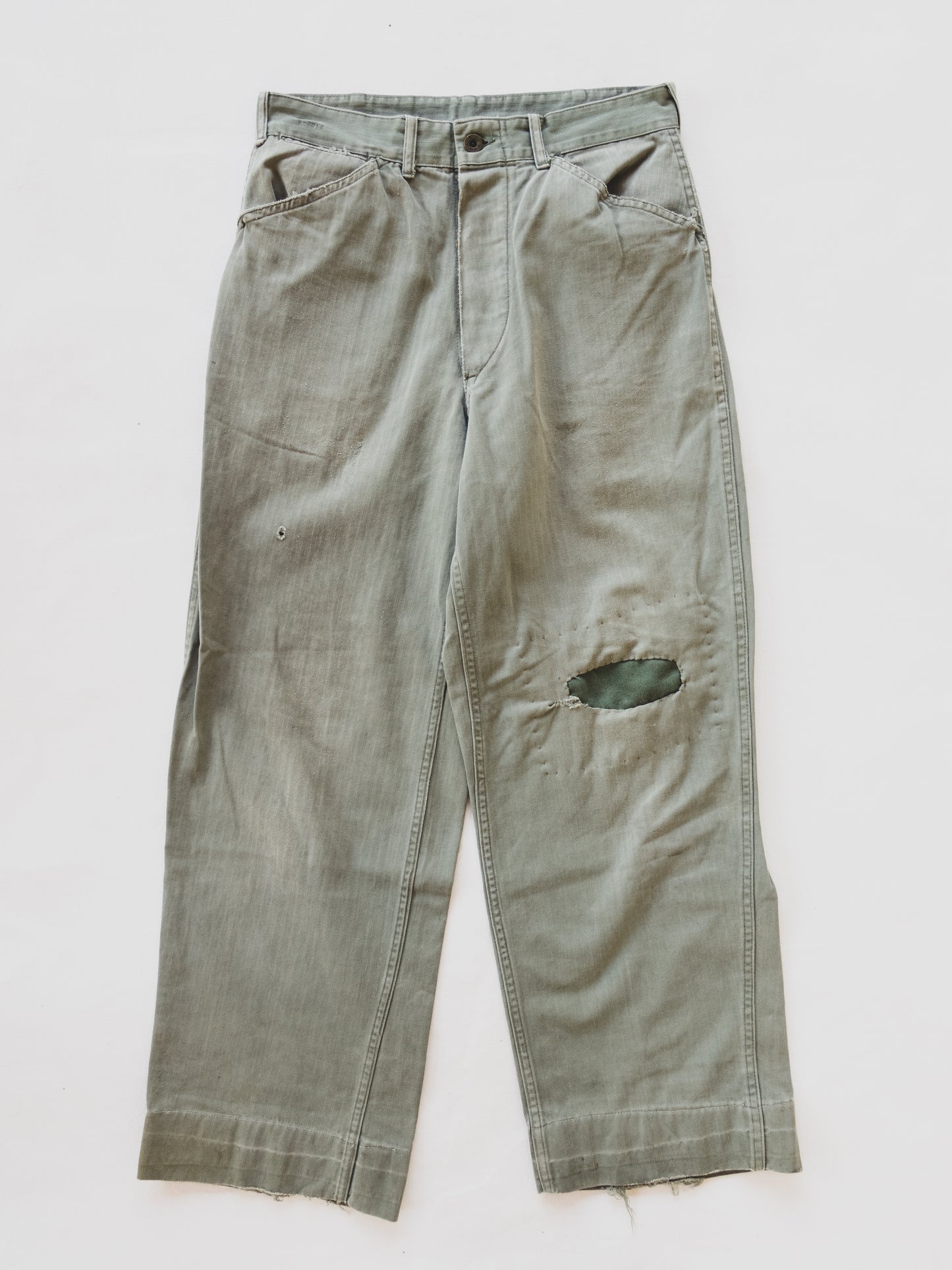 1940's Patched HBT Pants - 31x28