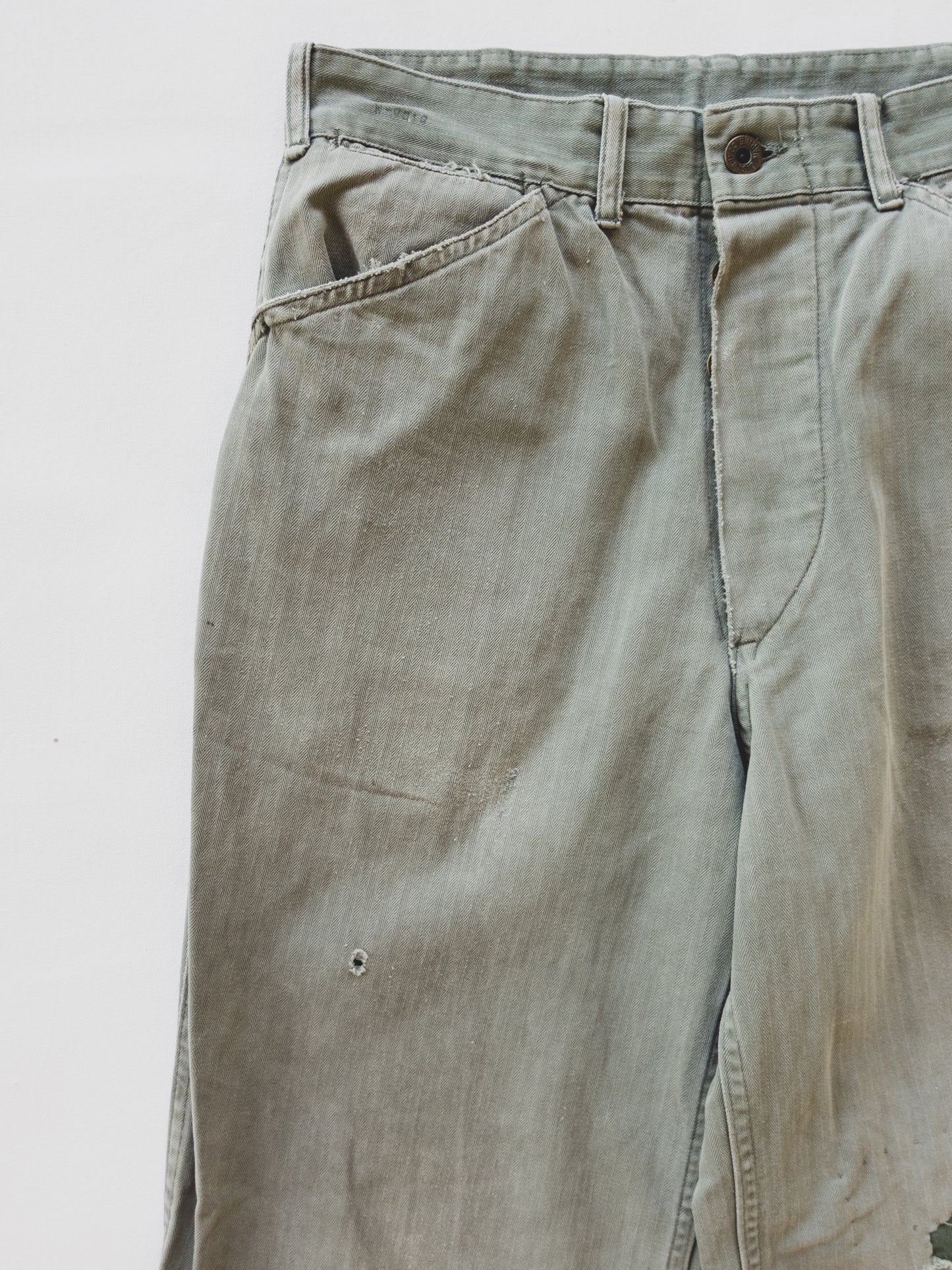 1940's Patched HBT Pants - 31x28
