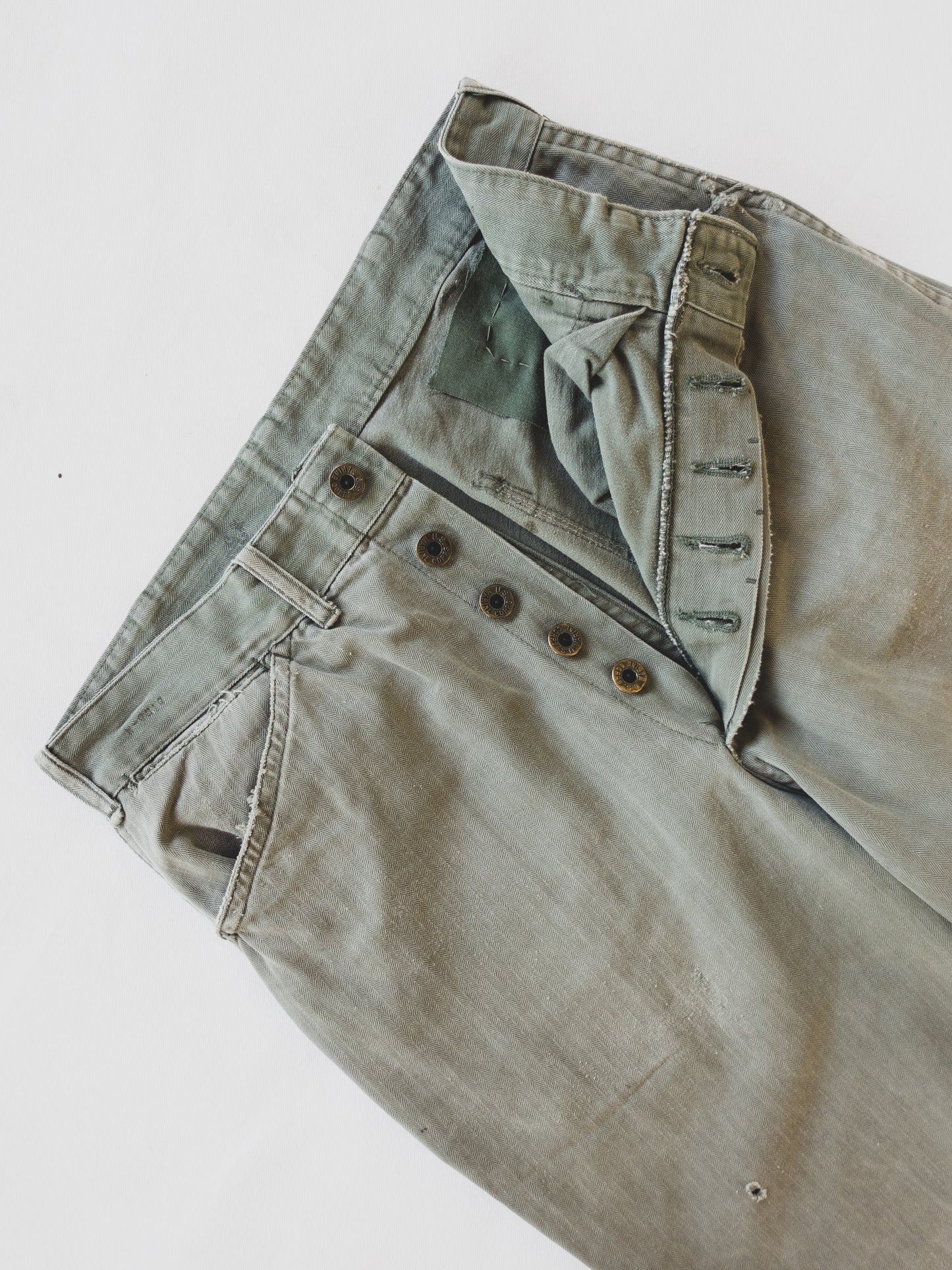 1940's Patched HBT Pants - 31x28