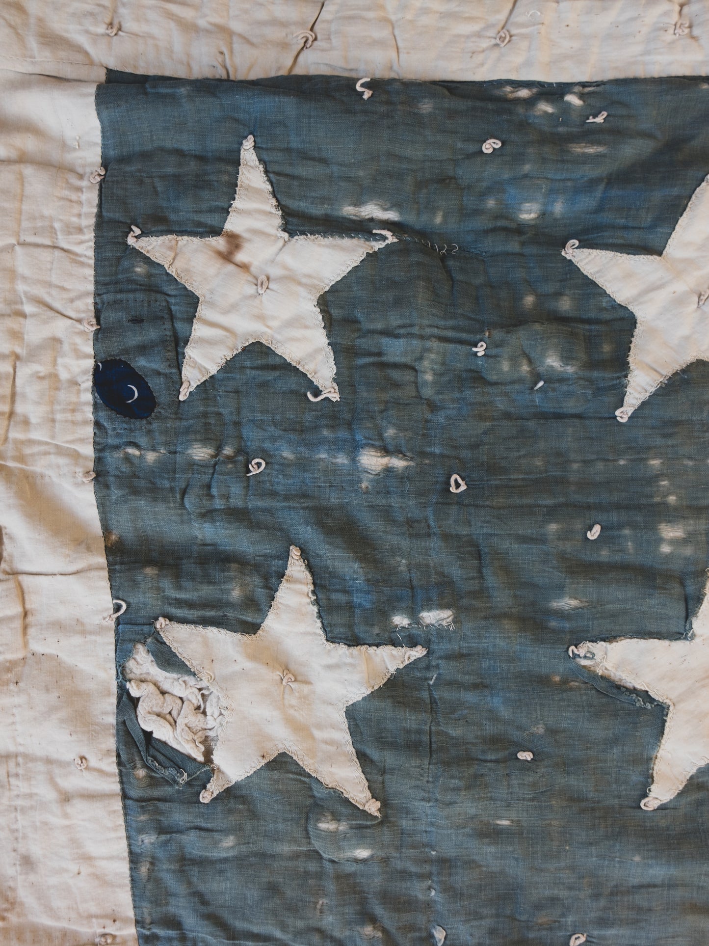 1862 Civil War 34 Star Union Army Quilt - Dated + Signed