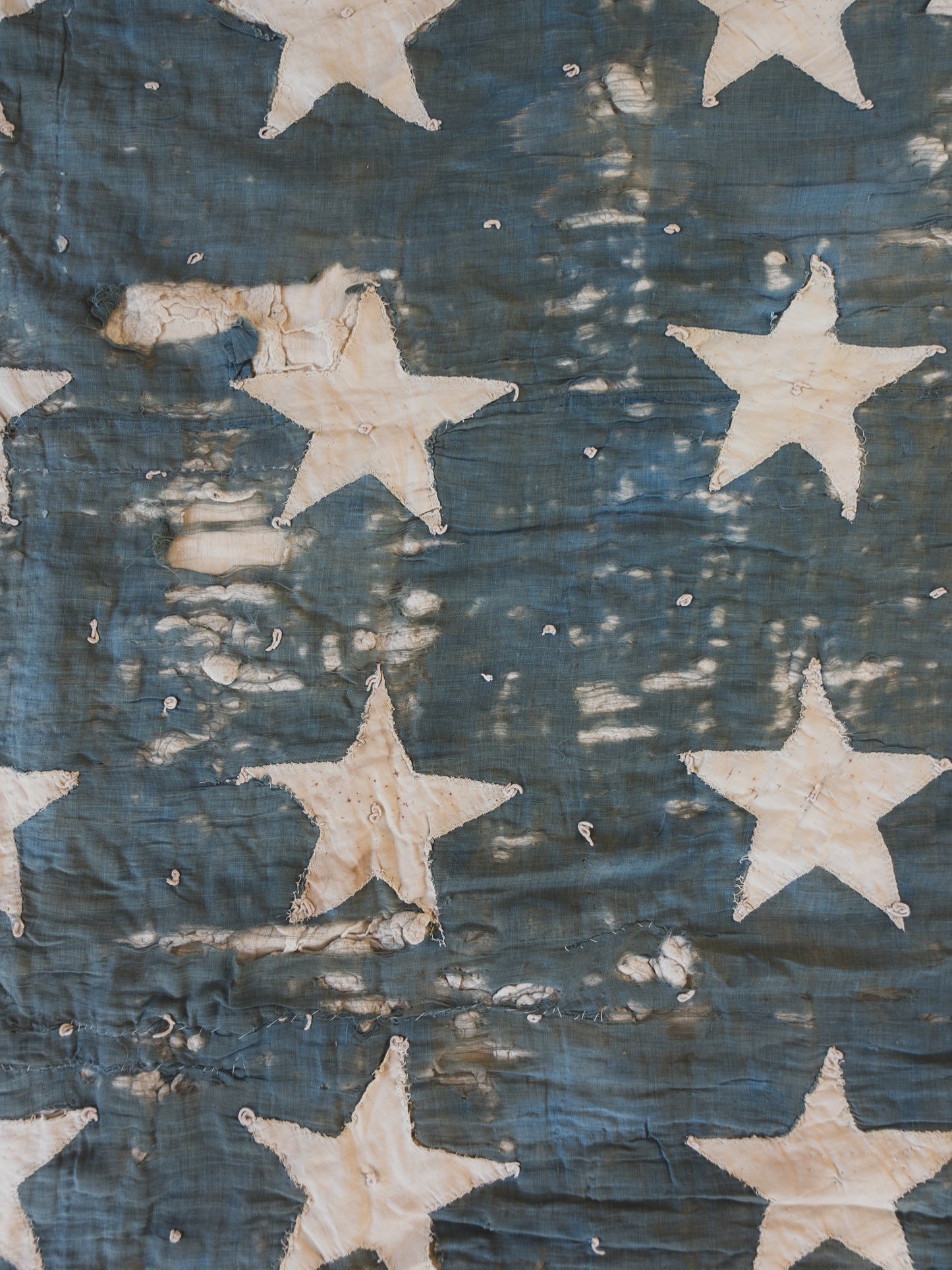 1862 Civil War 34 Star Union Army Quilt - Dated + Signed