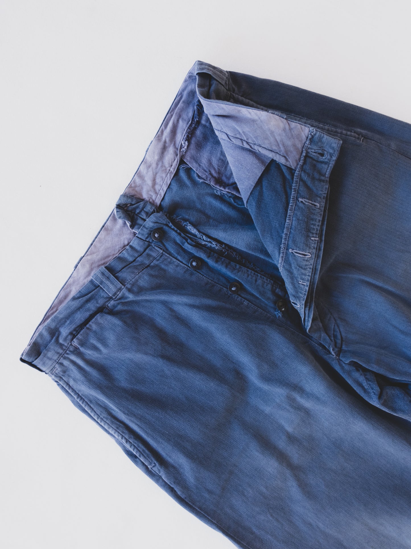 1940's Blue HBT Work Pants - 33x29