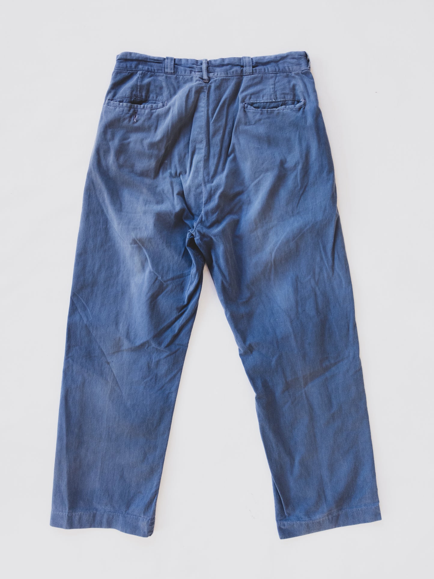 1940's Blue HBT Work Pants - 33x29