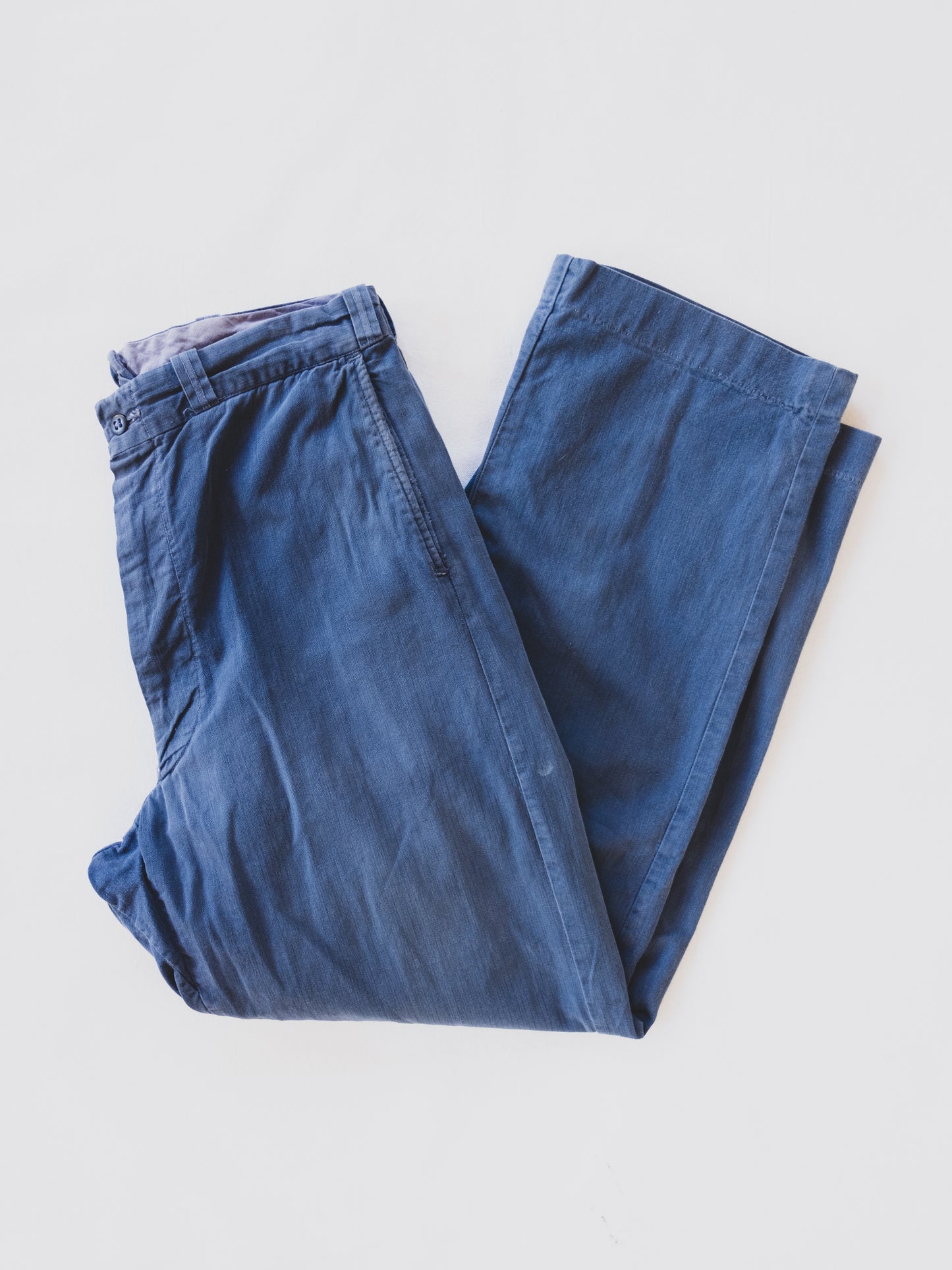 1940's Blue HBT Work Pants - 33x29