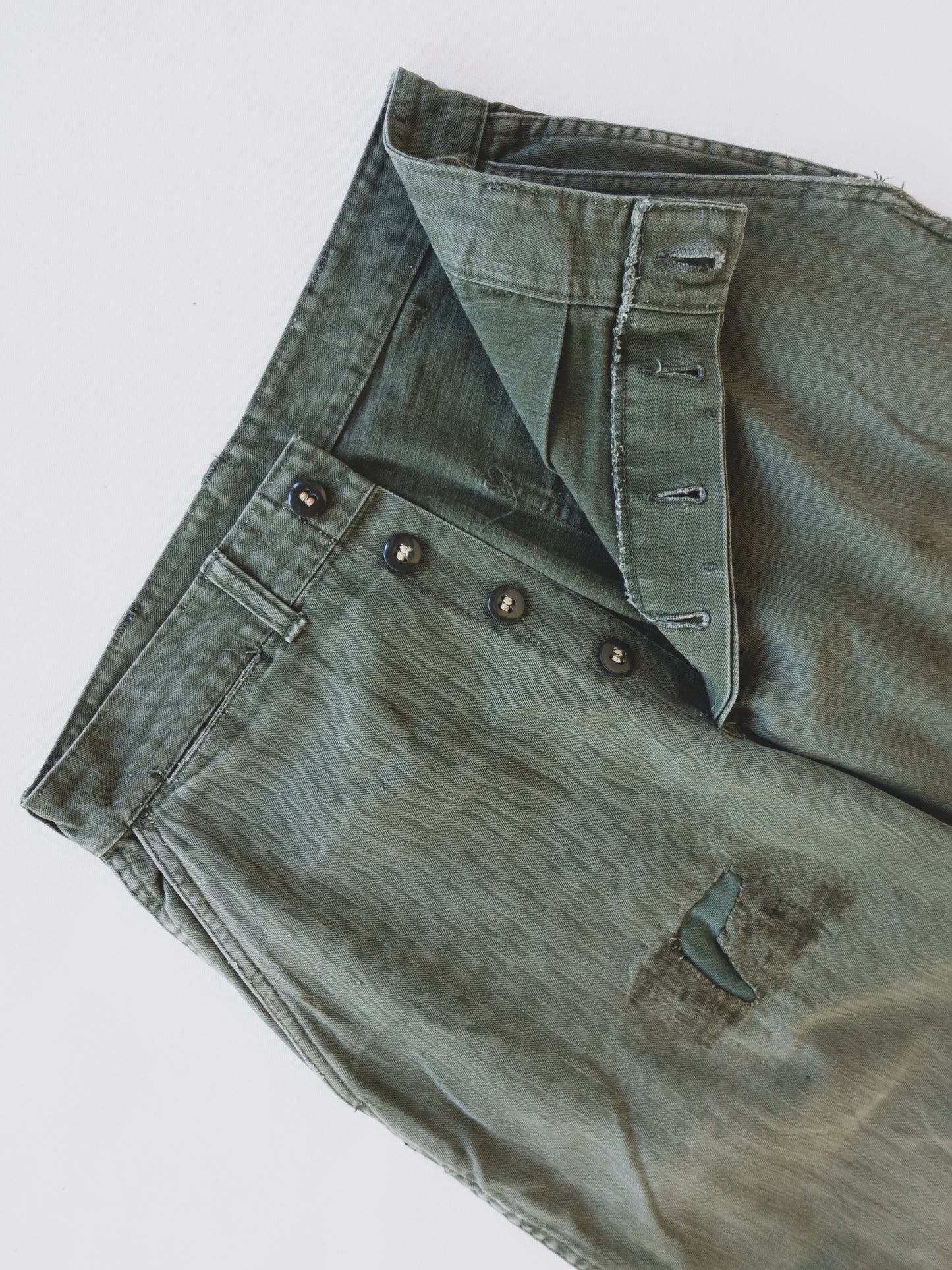 1940's Patched HBT Pants - 30x31