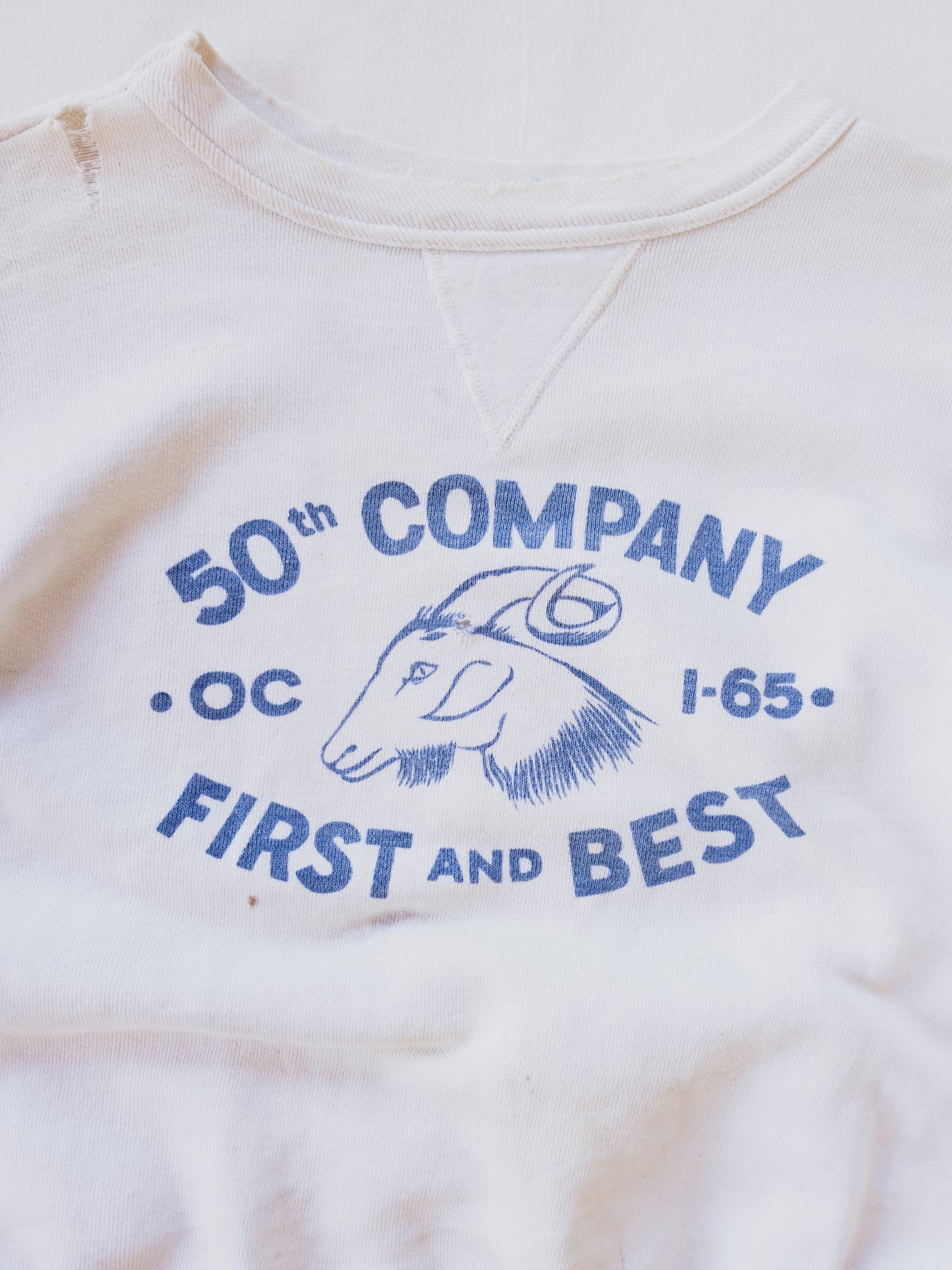 1940's " 50th Company " Cutoff Sweat - S
