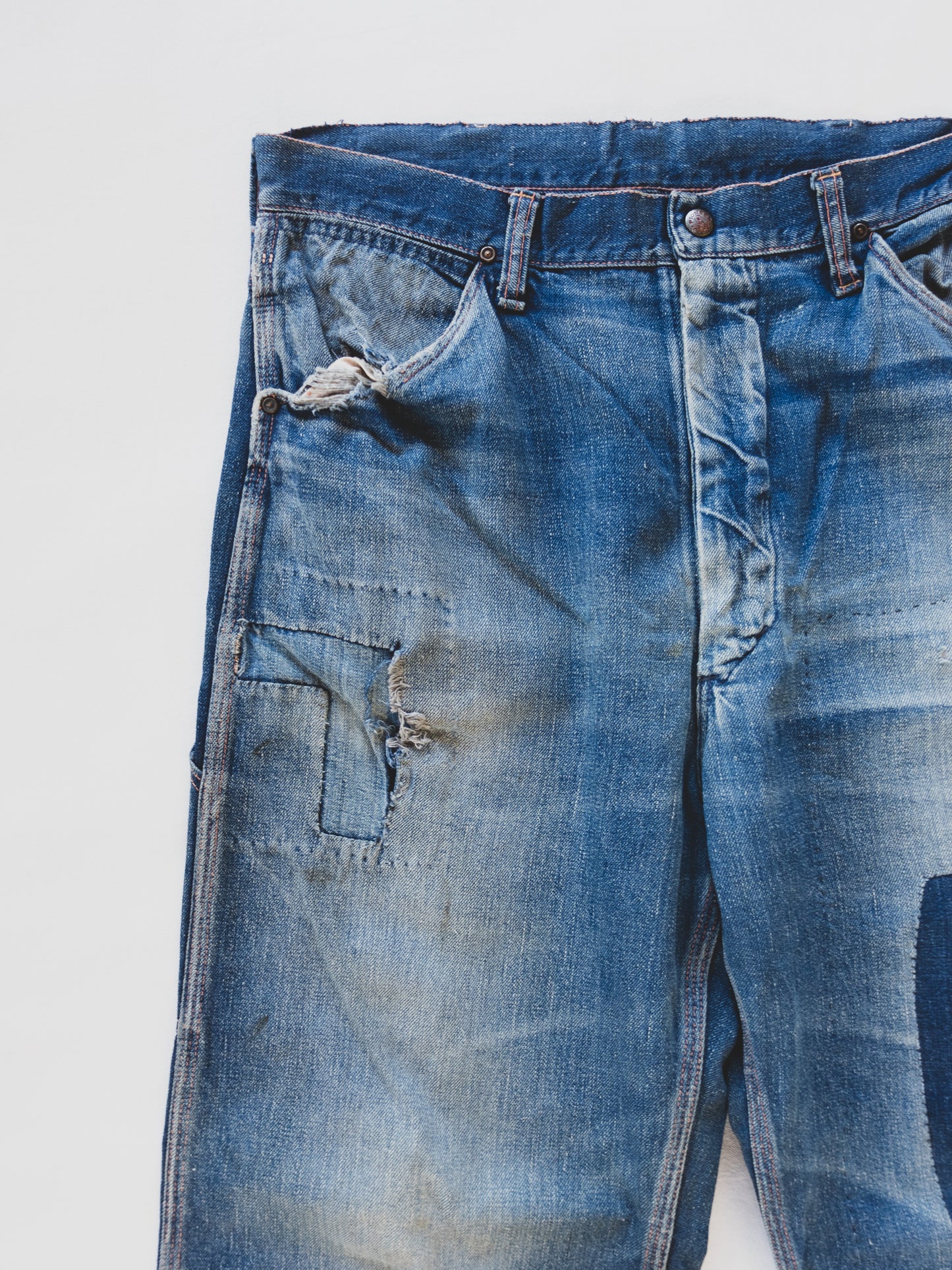 1950's Patched Carpenter Pants - 34x31