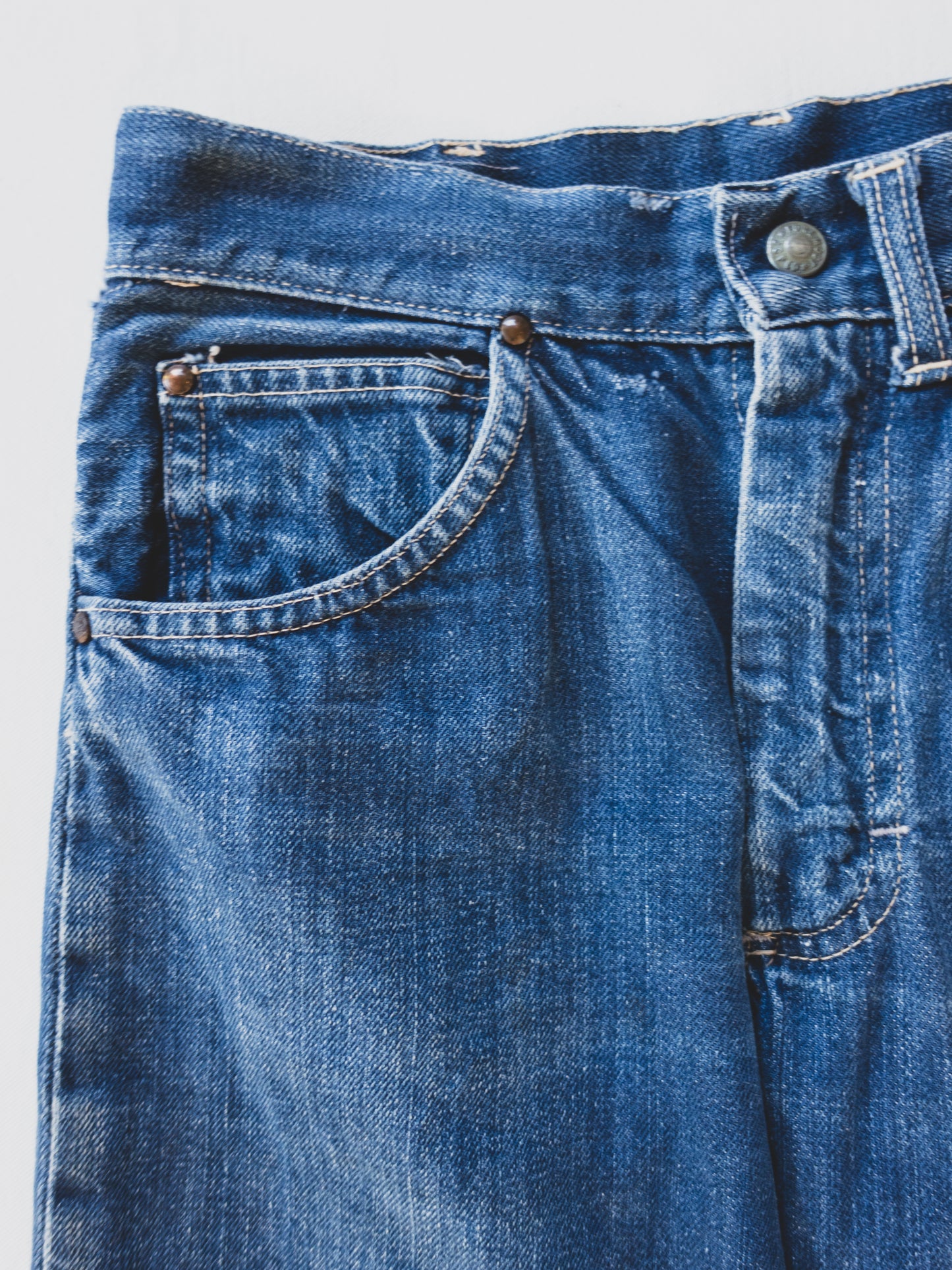 1950's Distressed Cowboy Jeans - 26x30