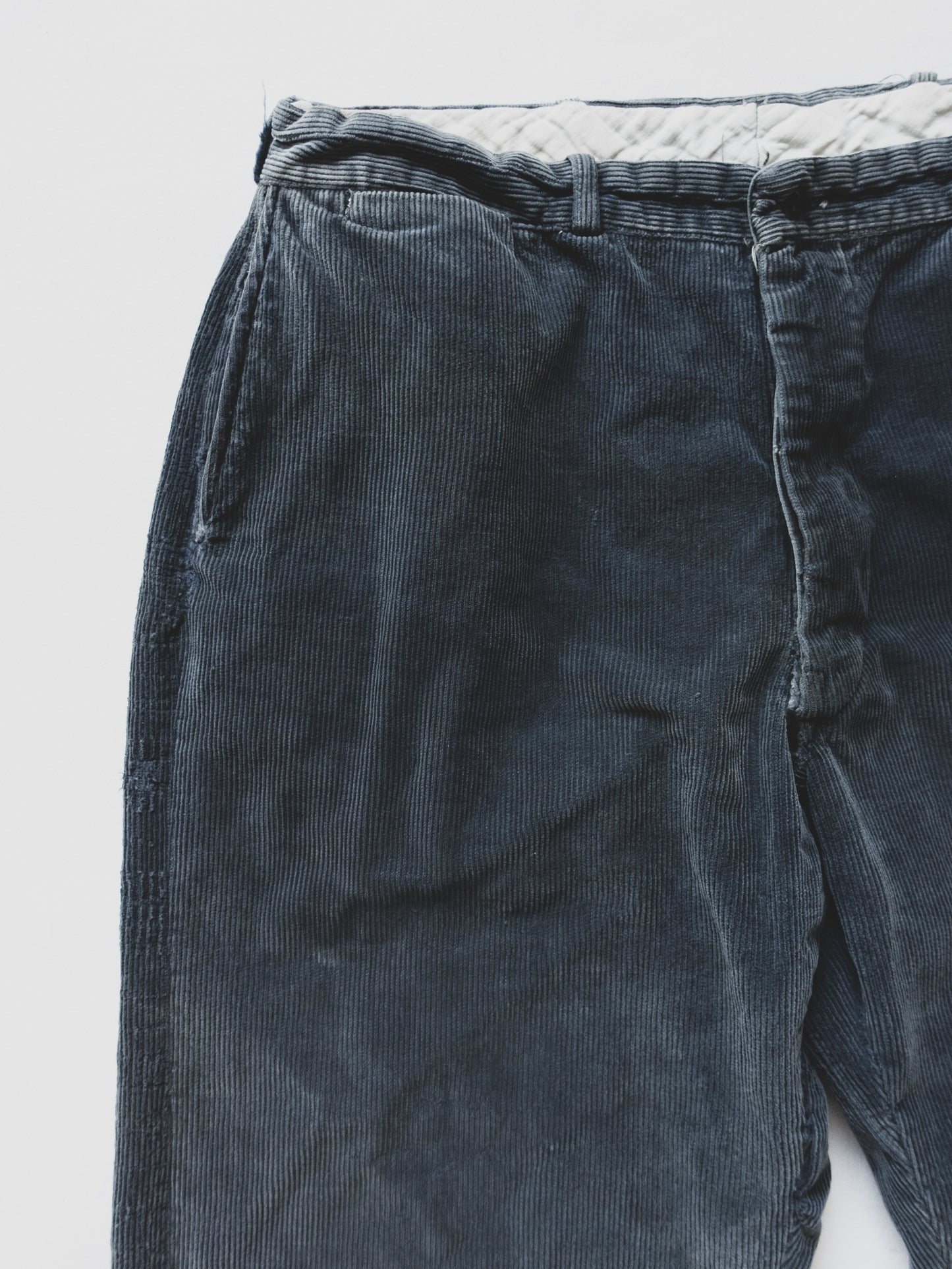 1940's Faded Black Corduroy Pants - 34x26