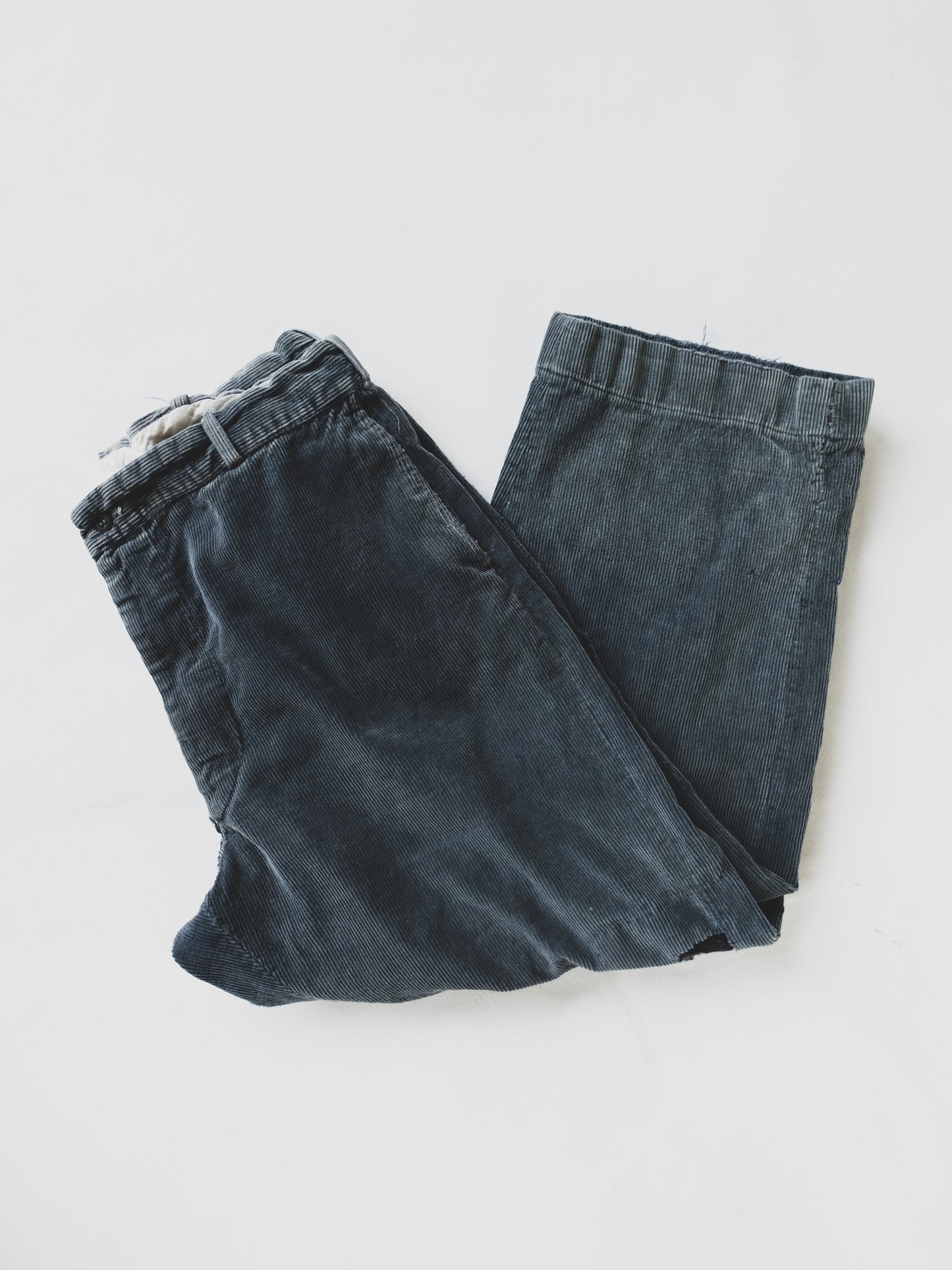 1940's Faded Black Corduroy Pants - 34x26