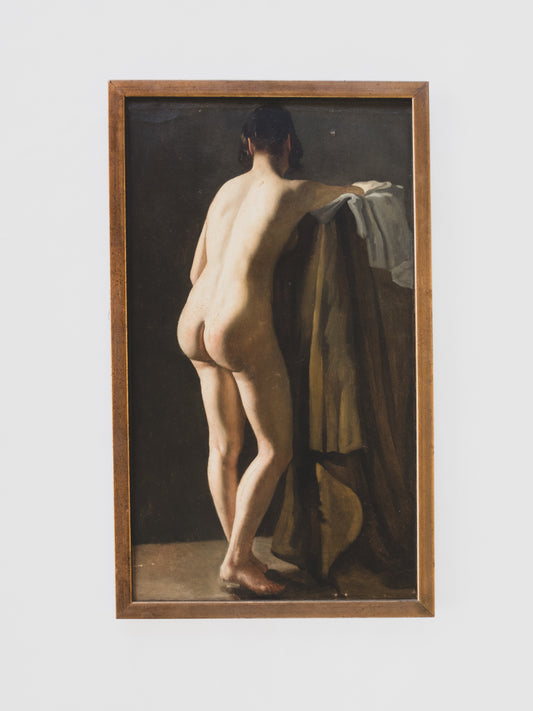 19th c. Nude Form - Oil Painting