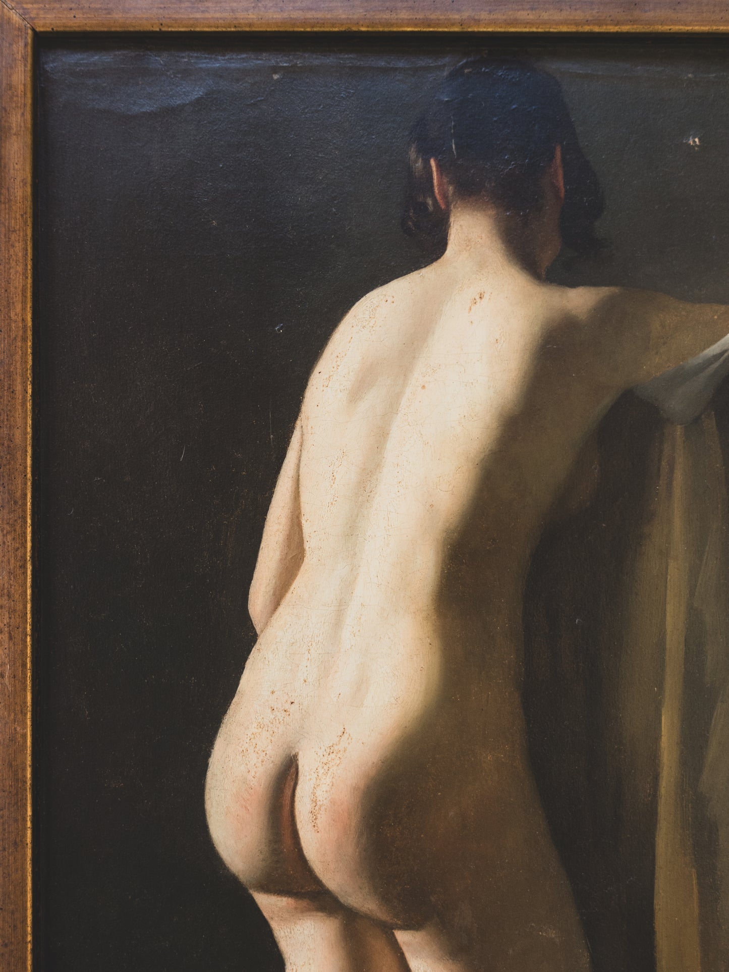 19th c. Nude Form - Oil Painting