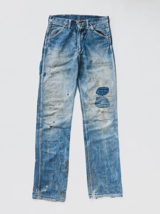 1950's Crazy Patched Cowboy Jeans - 29x35