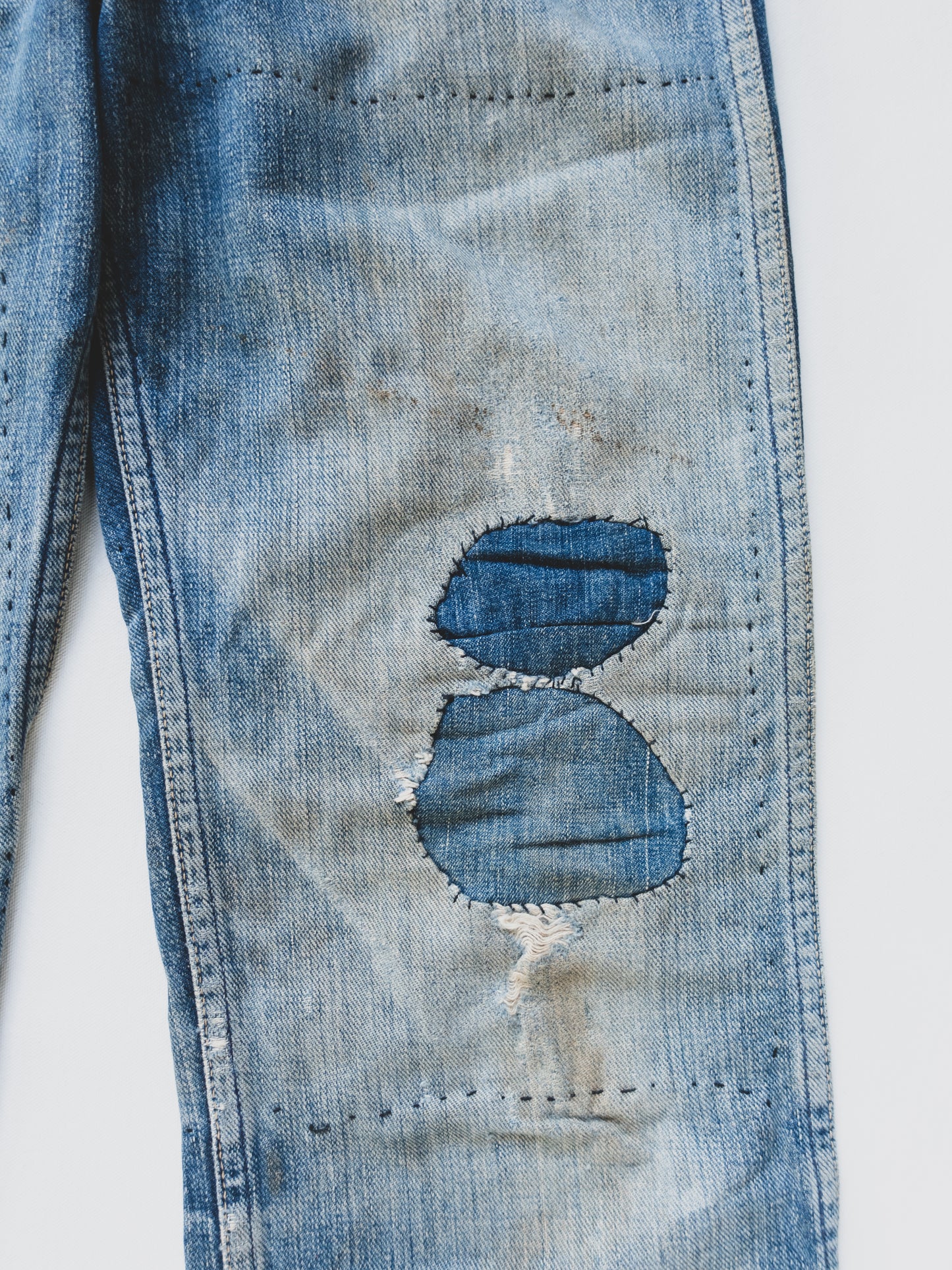 1950's Crazy Patched Cowboy Jeans - 29x35