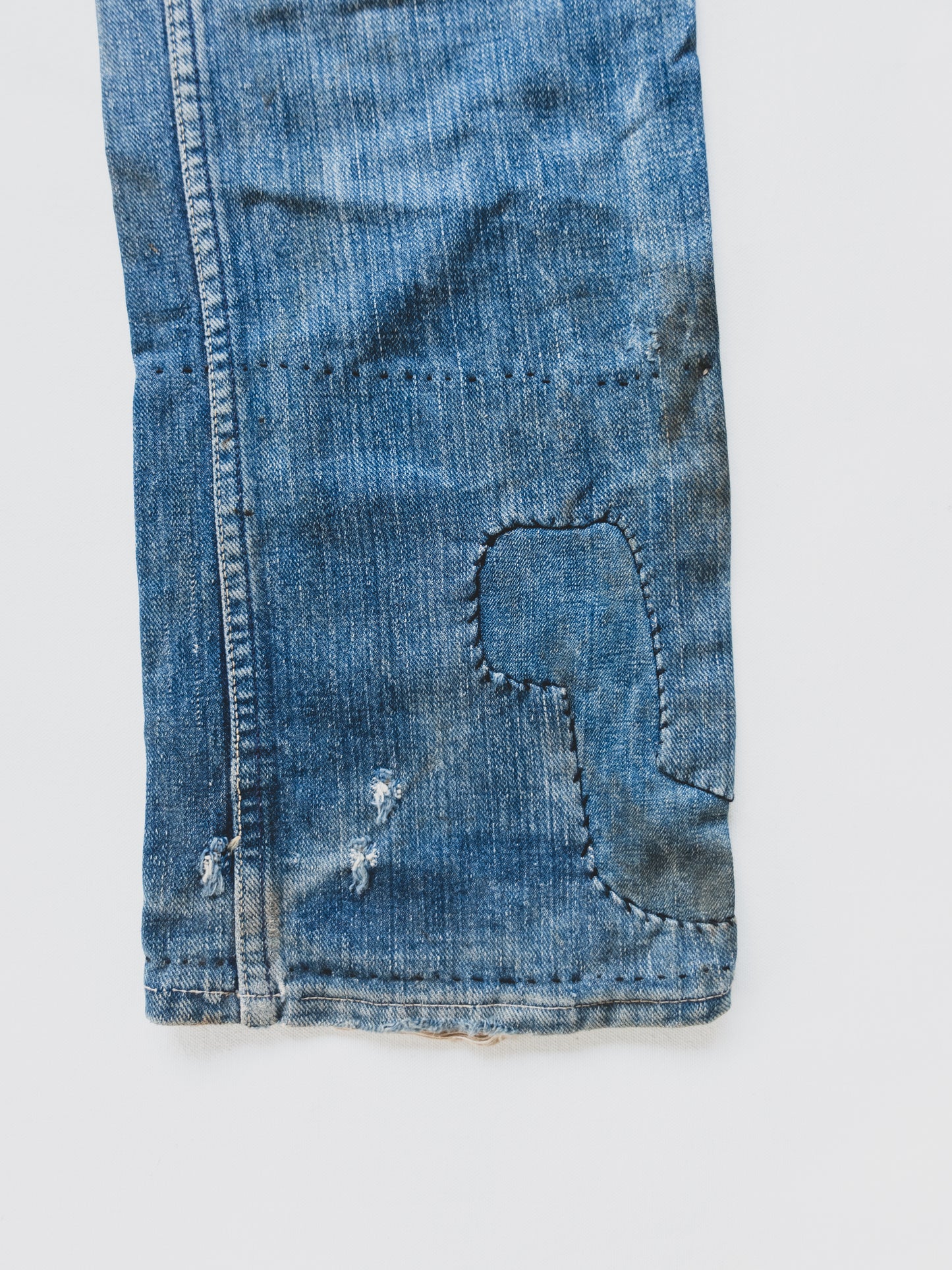 1950's Crazy Patched Cowboy Jeans - 29x35