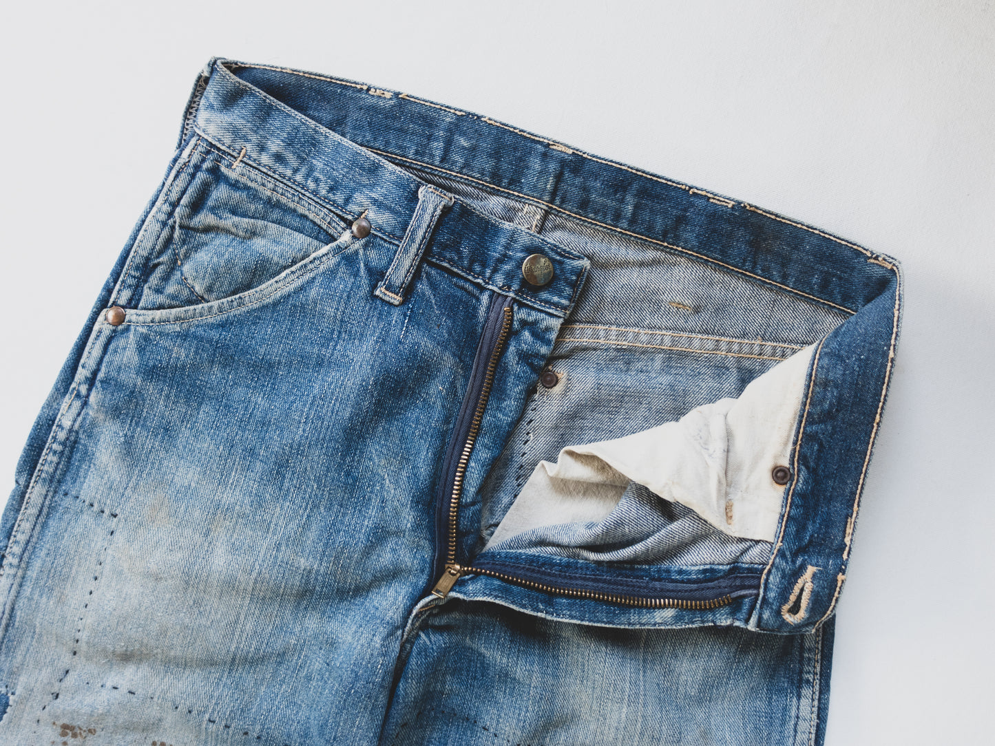 1950's Crazy Patched Cowboy Jeans - 29x35