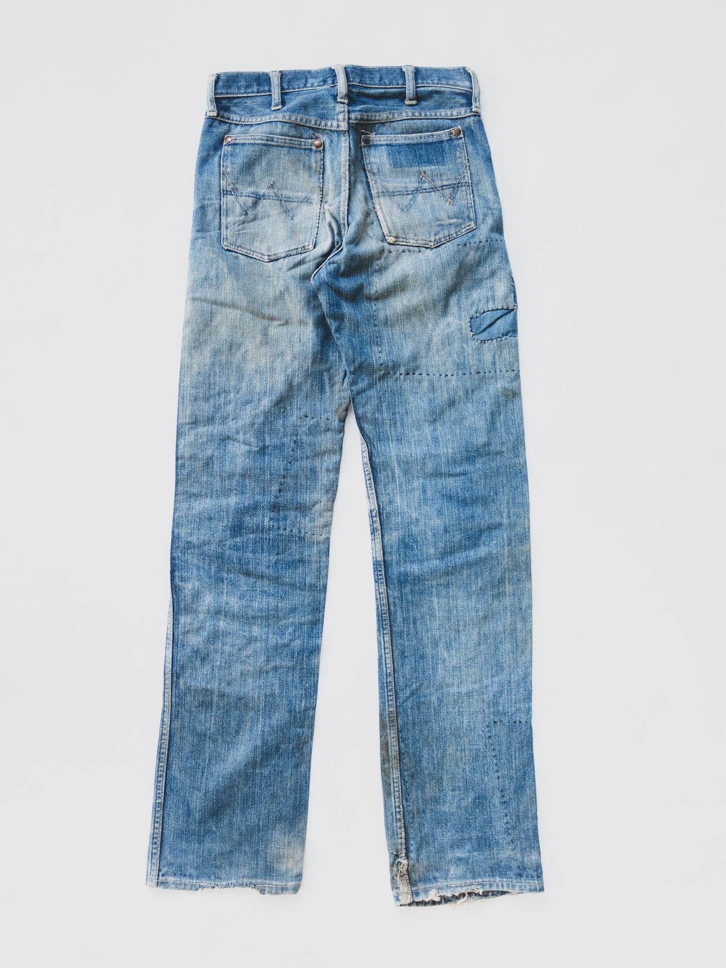 1950's Crazy Patched Cowboy Jeans - 29x35
