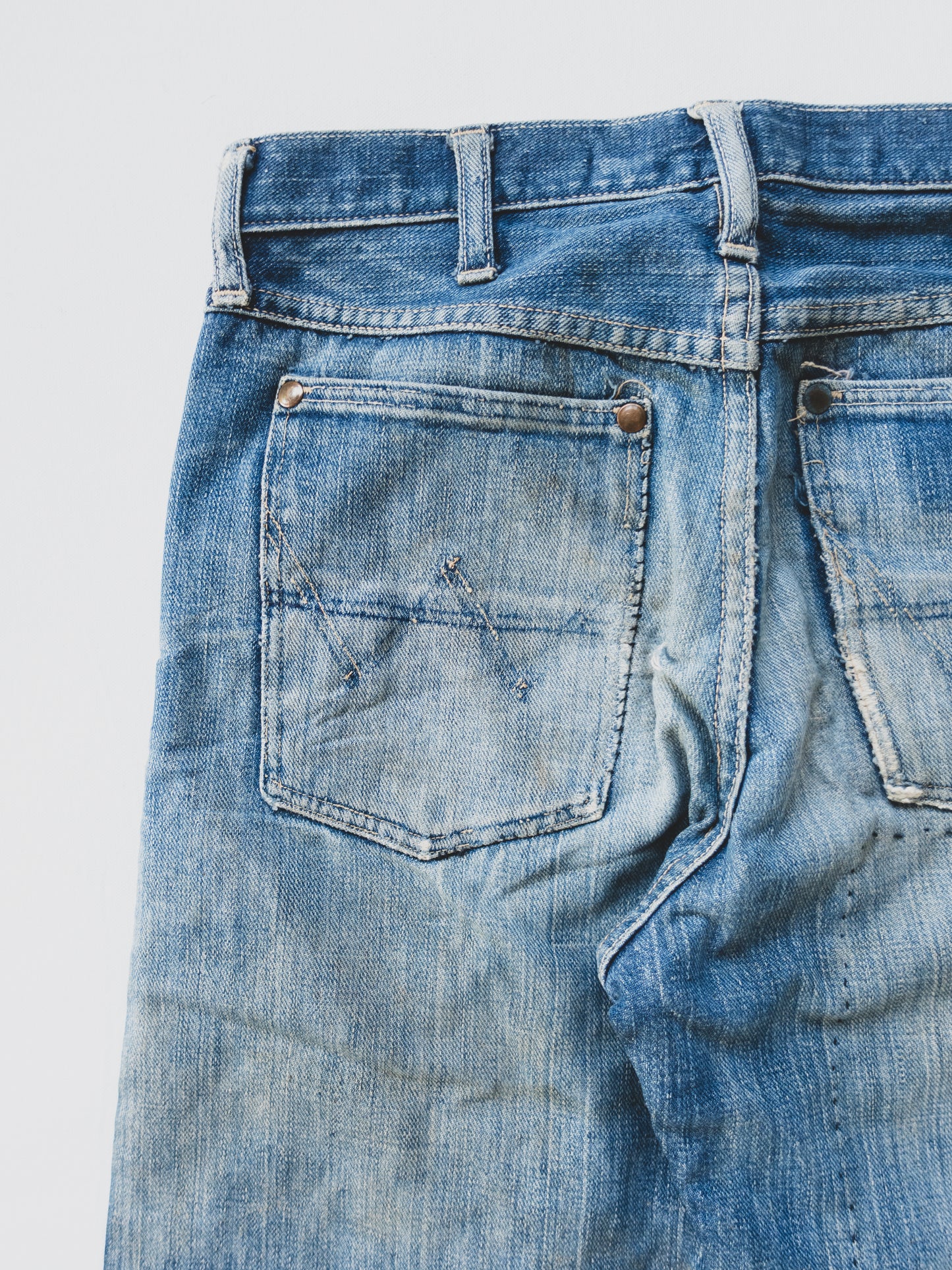 1950's Crazy Patched Cowboy Jeans - 29x35