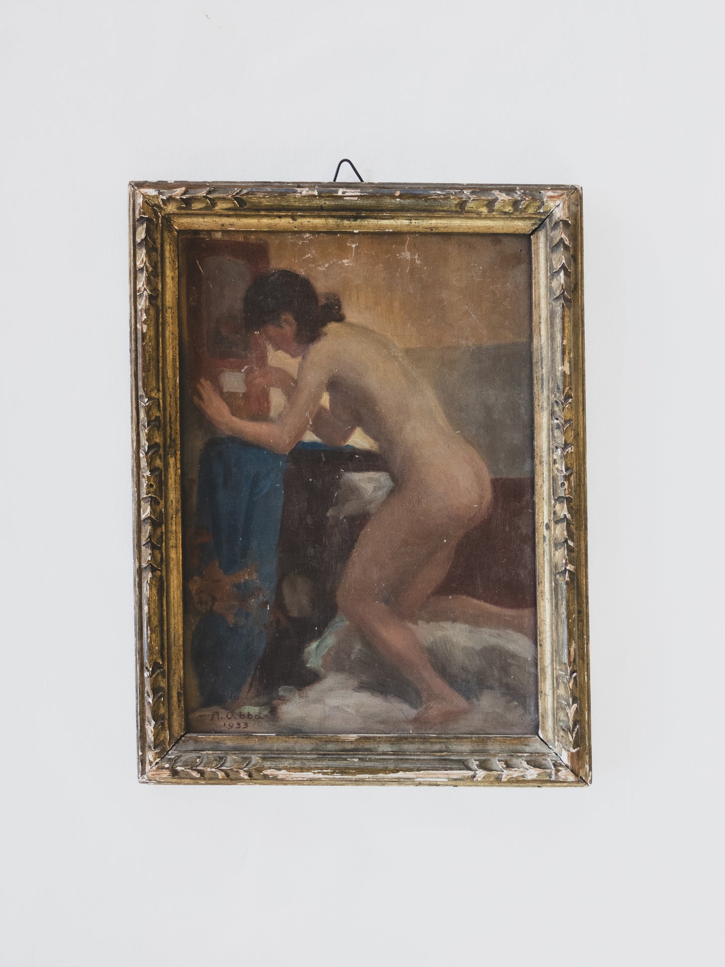1930's Bathing Nude Oil Painting
