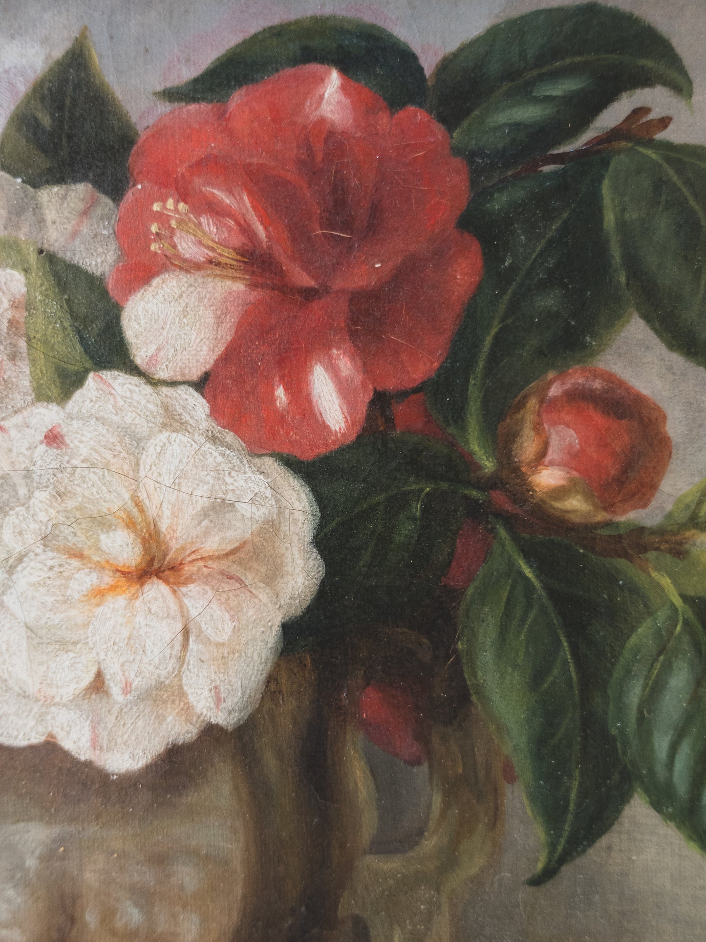 19th c. French Floral Still Life – Oil on Canvas
