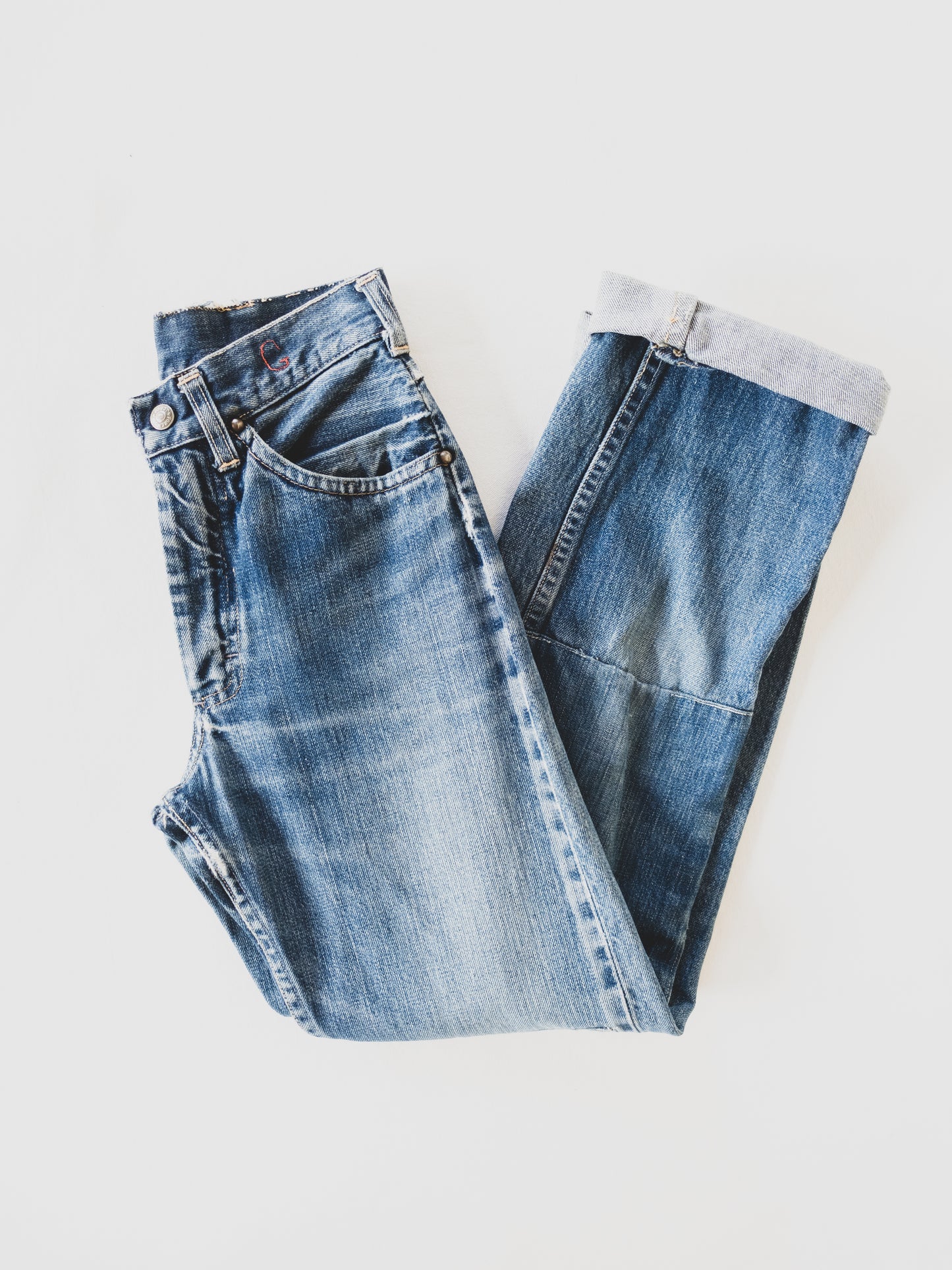 1950's Patched Cowboy Jeans - 25x30