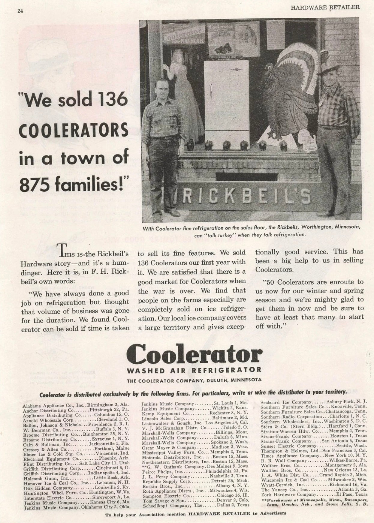 1940's " Rickbeil's " Work Jacket - S/M