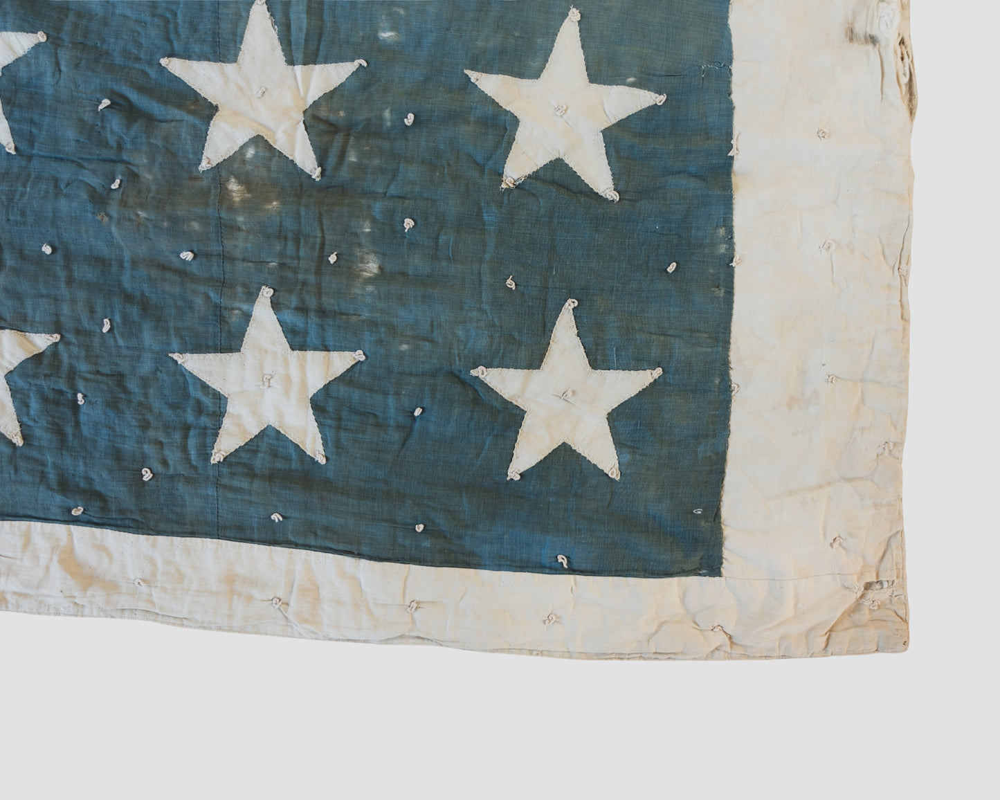 1862 Civil War 34 Star Union Army Quilt - Dated + Signed