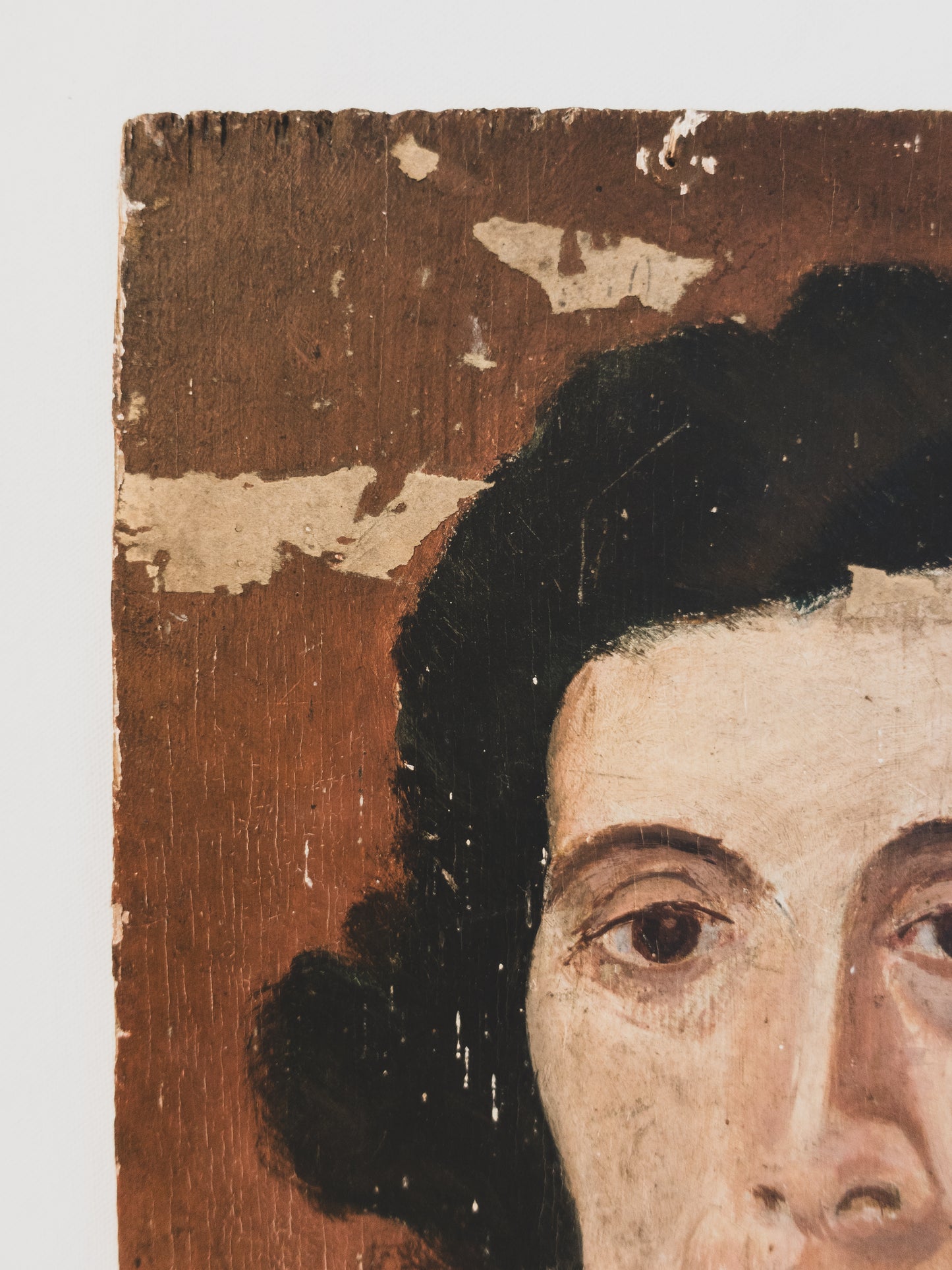 Pair of 1940s French Portrait Studies on Wood